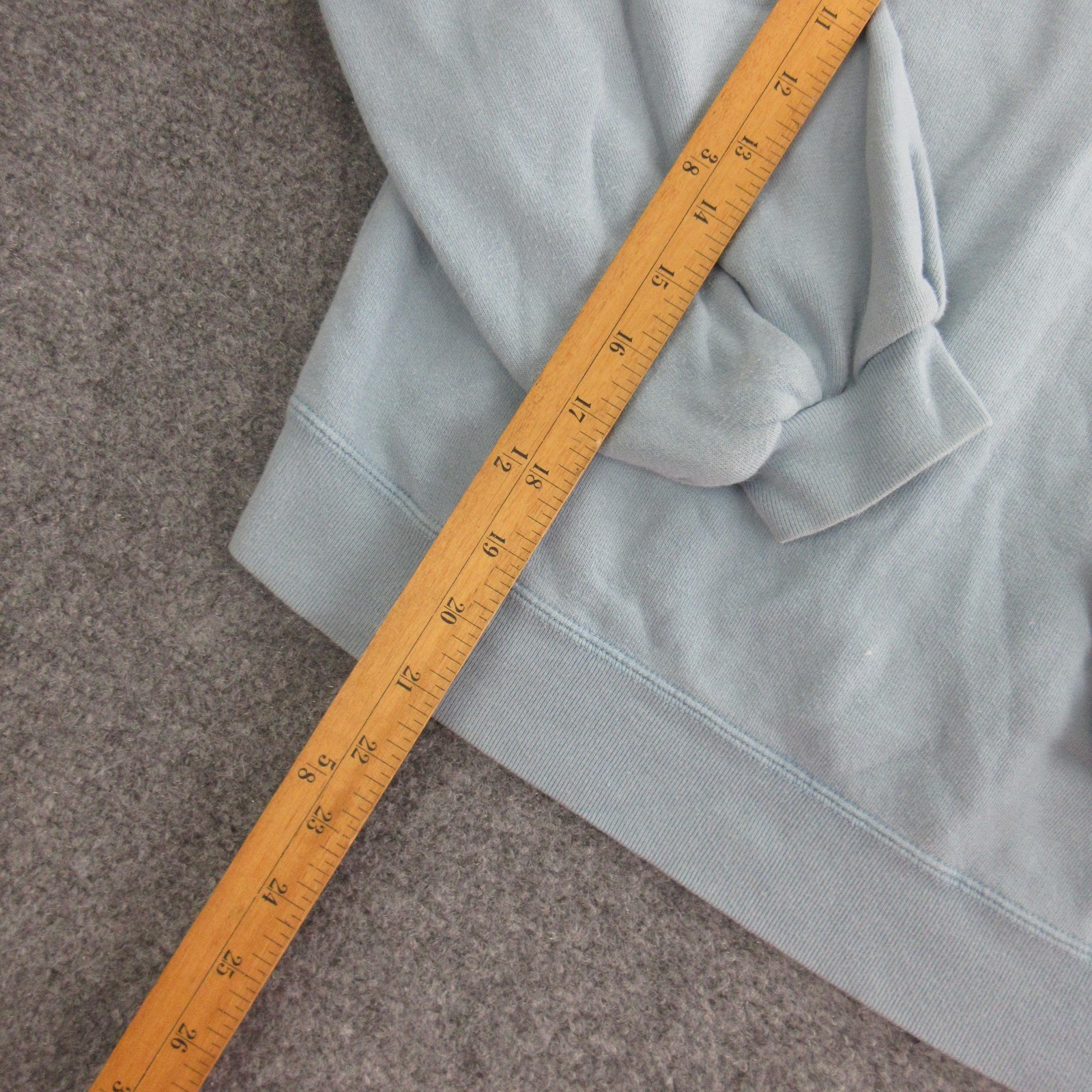 Sezane Sweatshirt Womens Small Blue 100% Cotton Fleece Crewneck Pullover Cozy