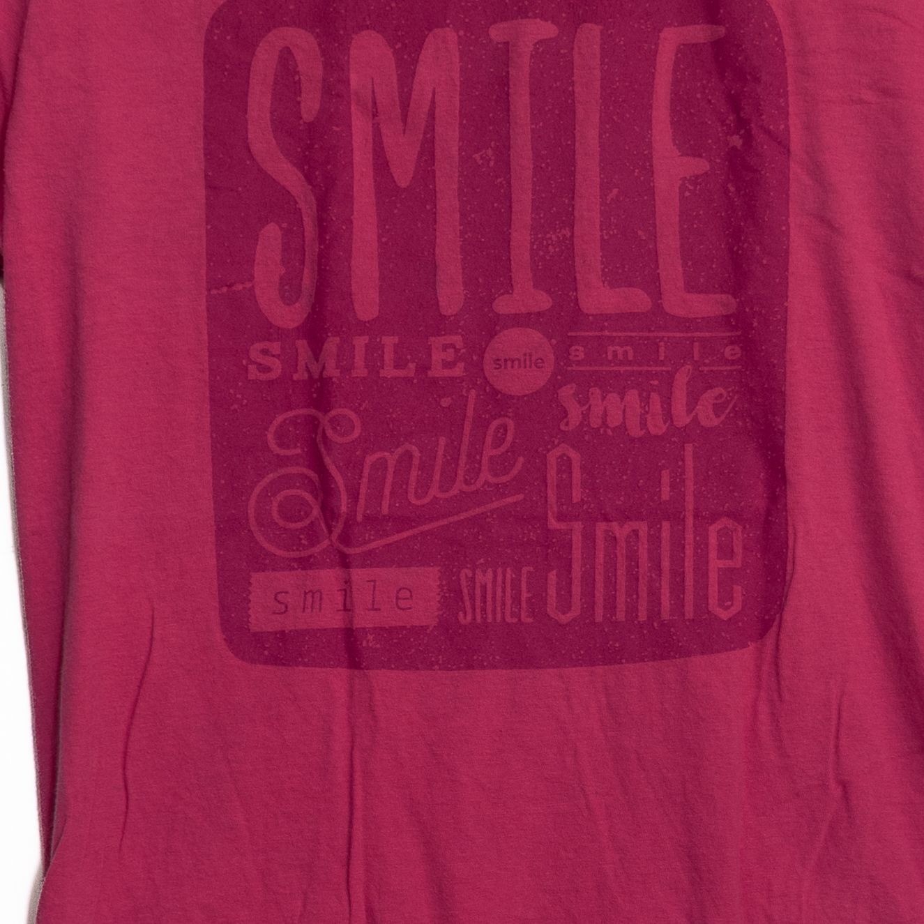 Anvil Pink Smile Generation Graphic Tee Size S Womens Short Sleeve Cotton
