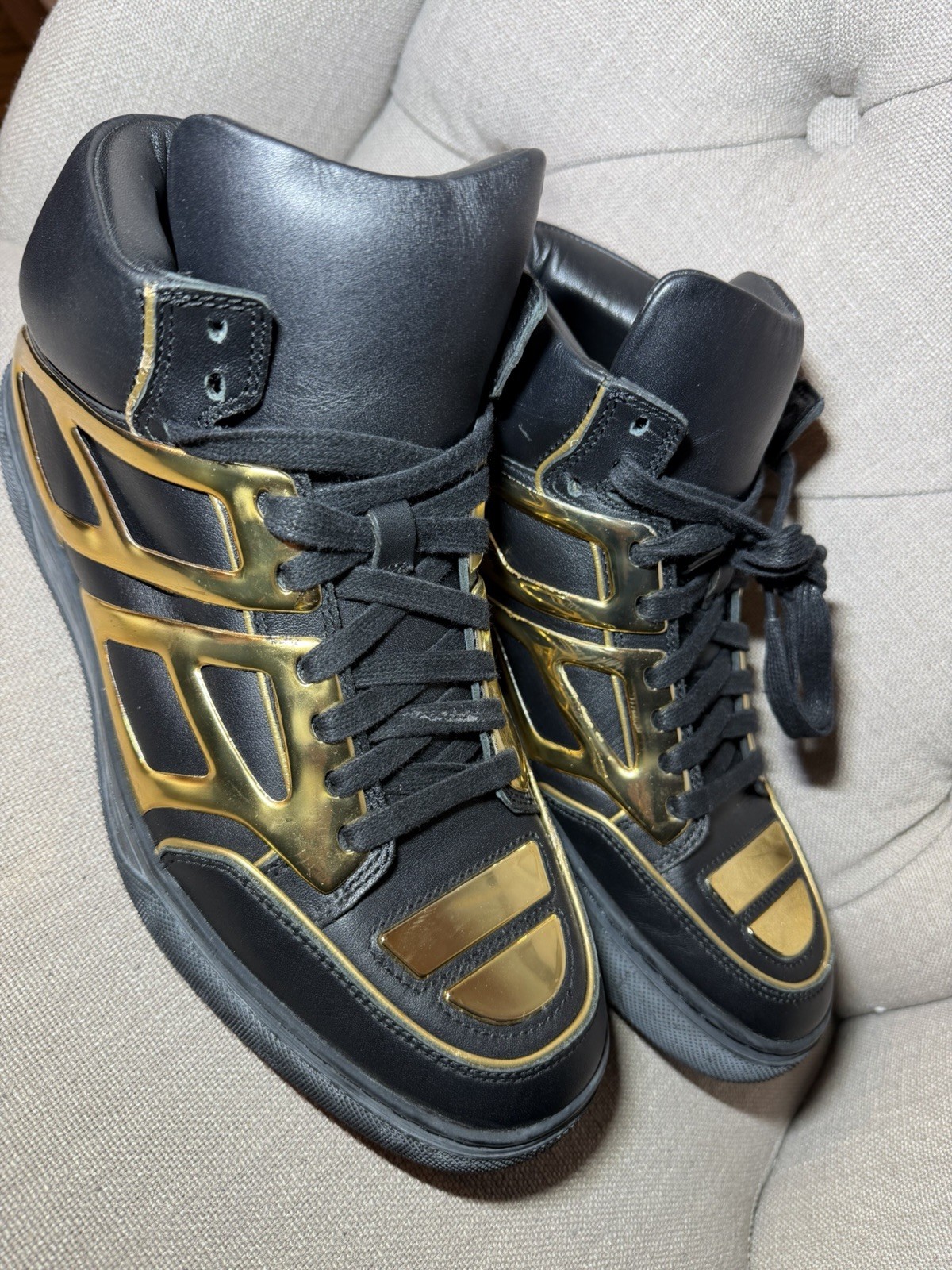 Alejandro Ingelmo Black/Gold TRON 21200-C002B-111 Sneaker Men Size 8M
