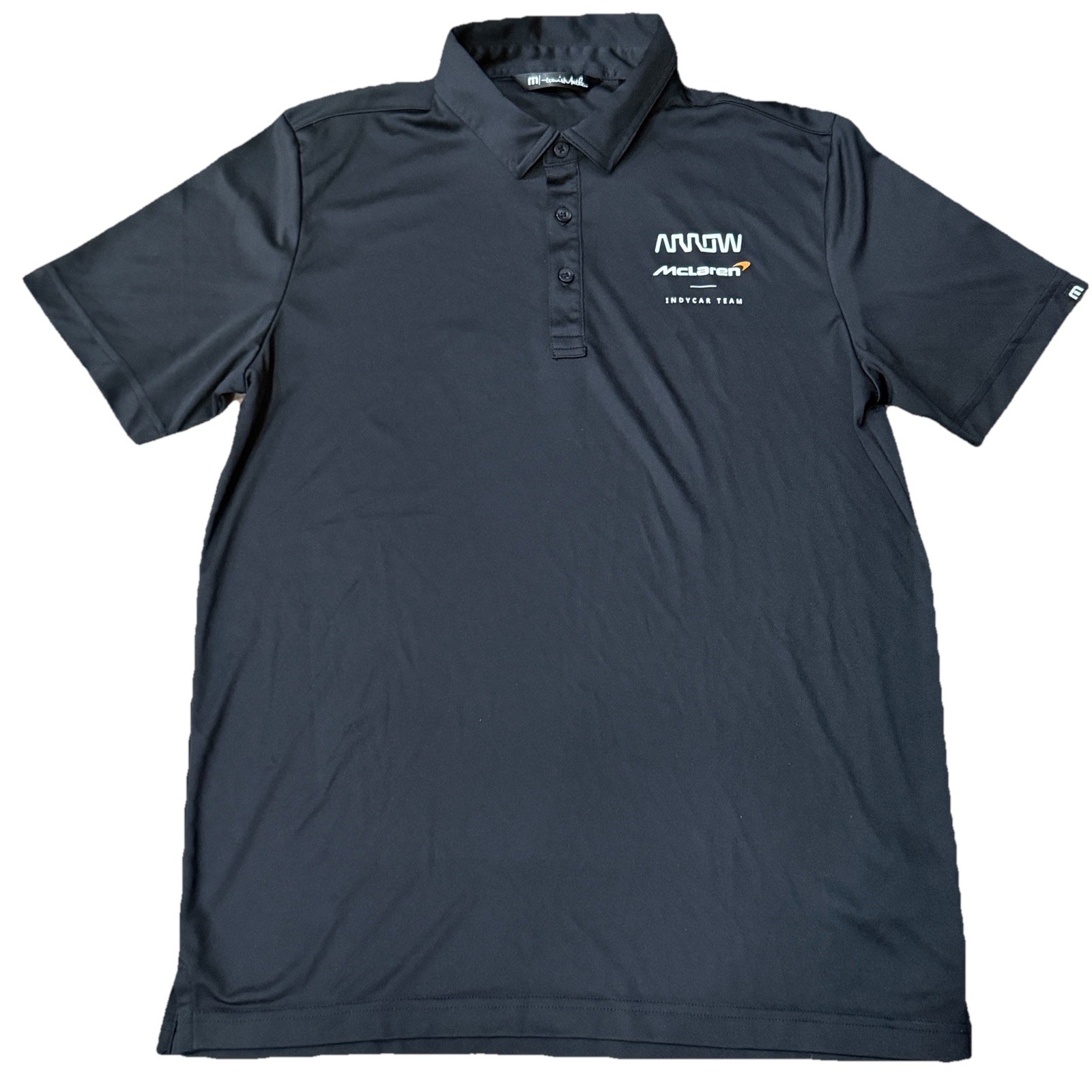 Travis Mathew Arrow McLaren IndyCar Team Polo Shirt Black Mens Medium Racing