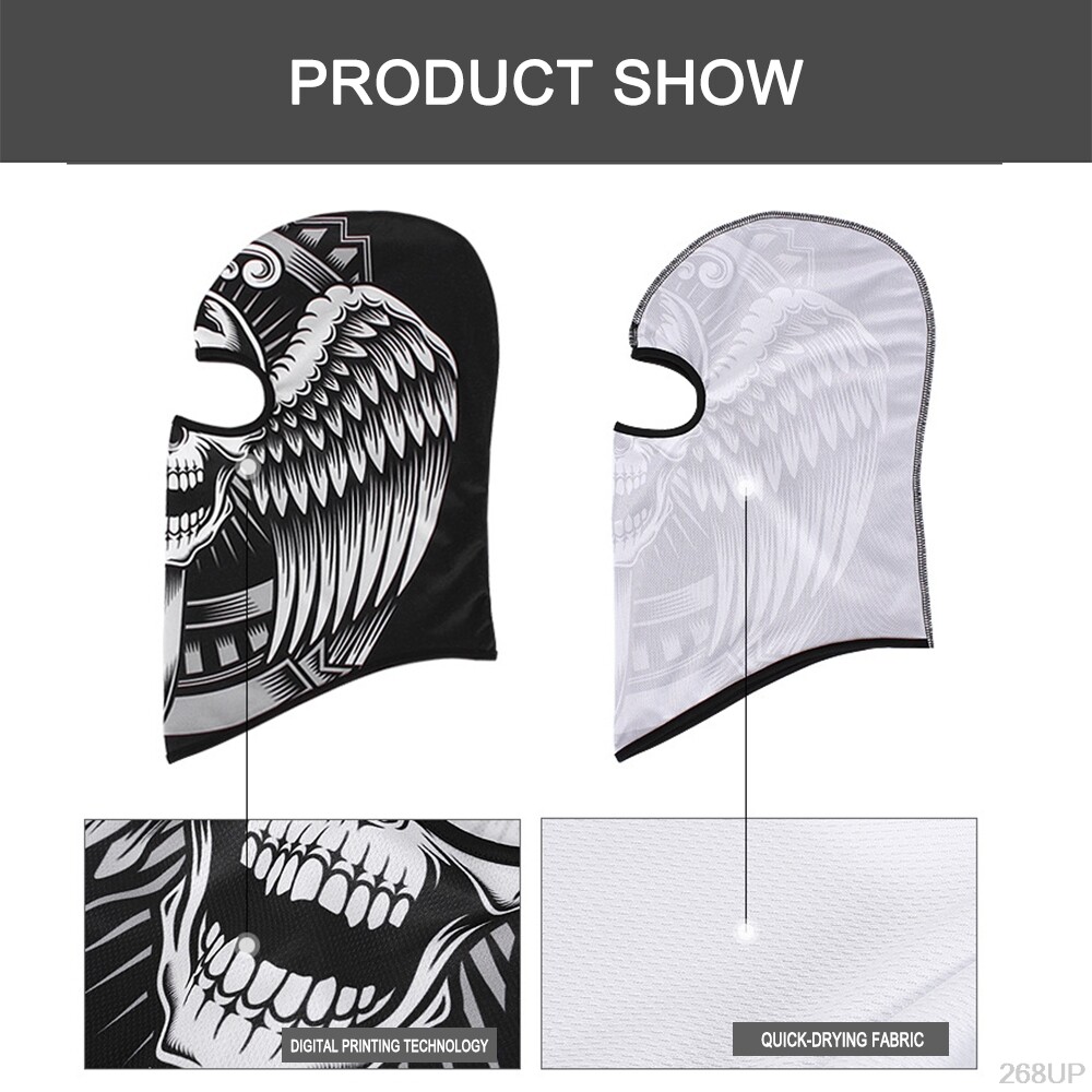 Tactical Skull Ghost Printed Full Face Mask Balaclava Halloween Ski Motorcycle