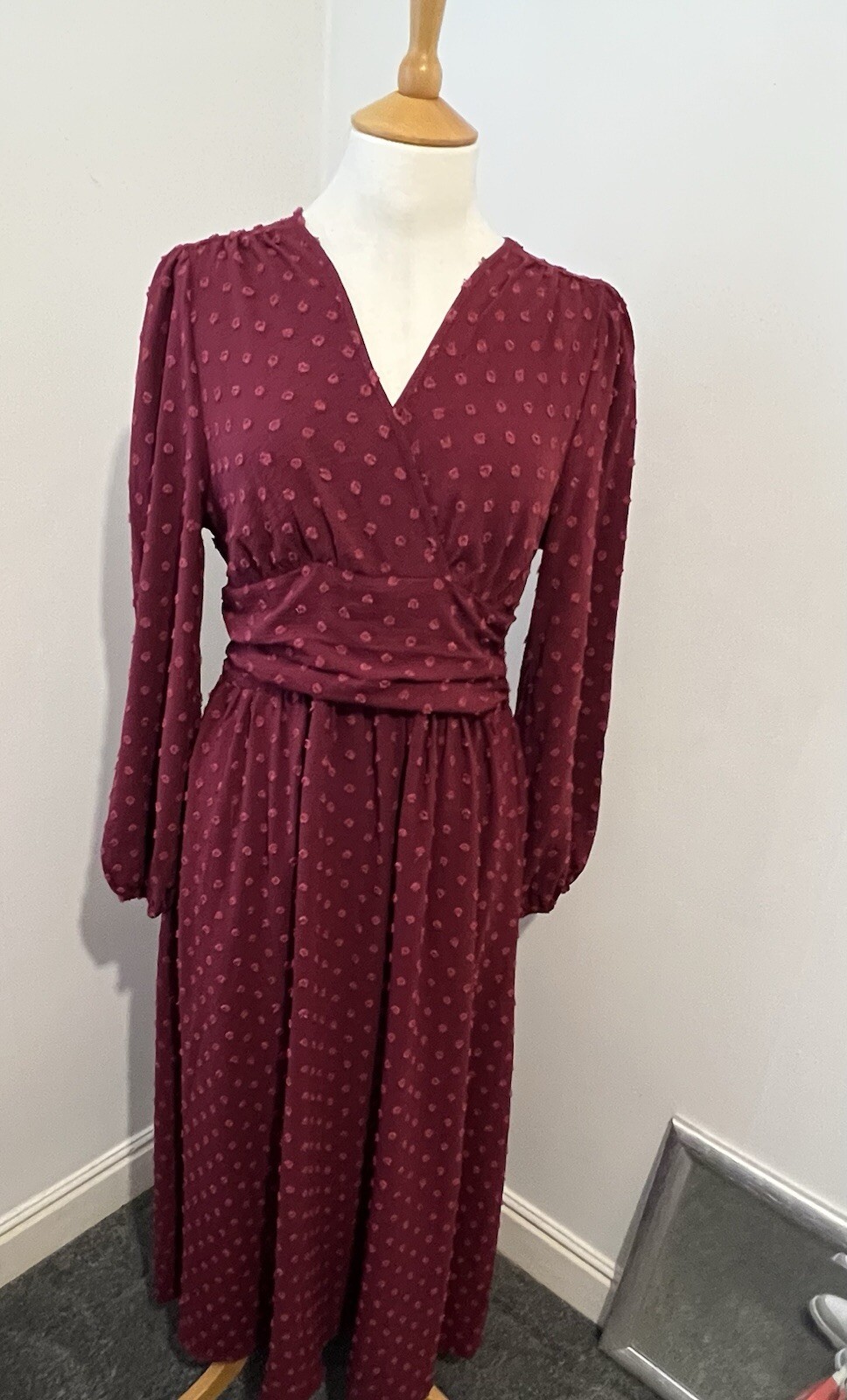 maroon modest dress maxi dress long length deep red burgundy womens summer dress