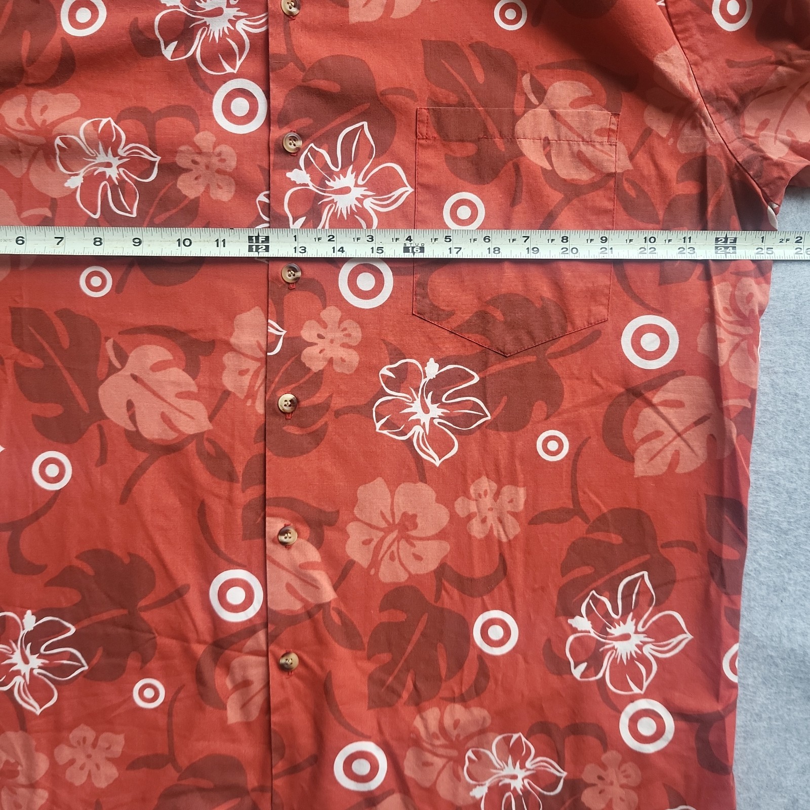 Rare Tori Richard Target Hawaii Employee Aloha Shirt XL Orange Floral USA NWOT