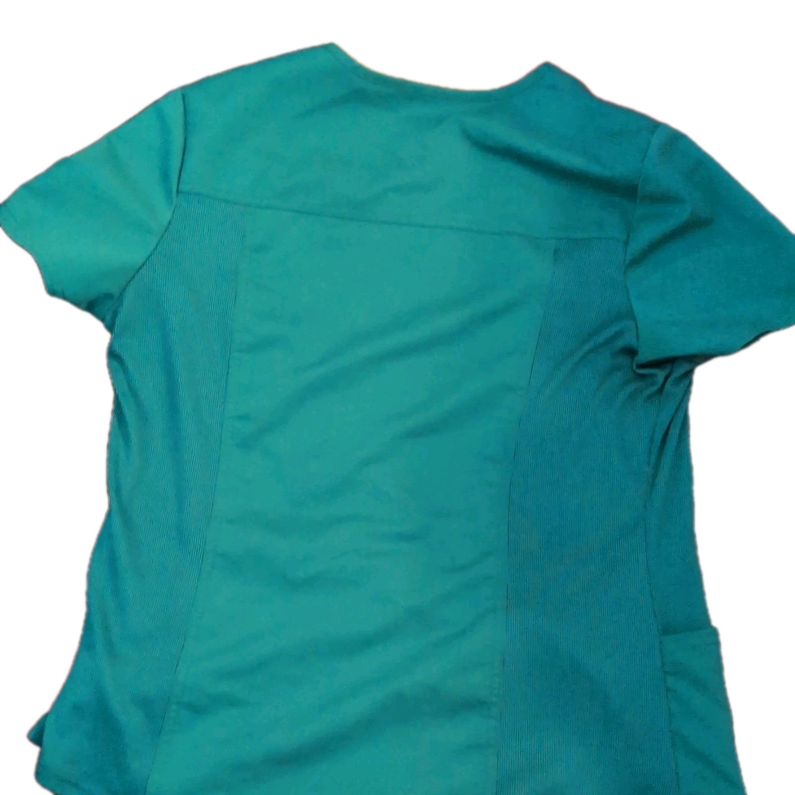 Dickies Balance Women’s L Green Solid V-Neck Scrub Top Pockets PolyBlend (as is)