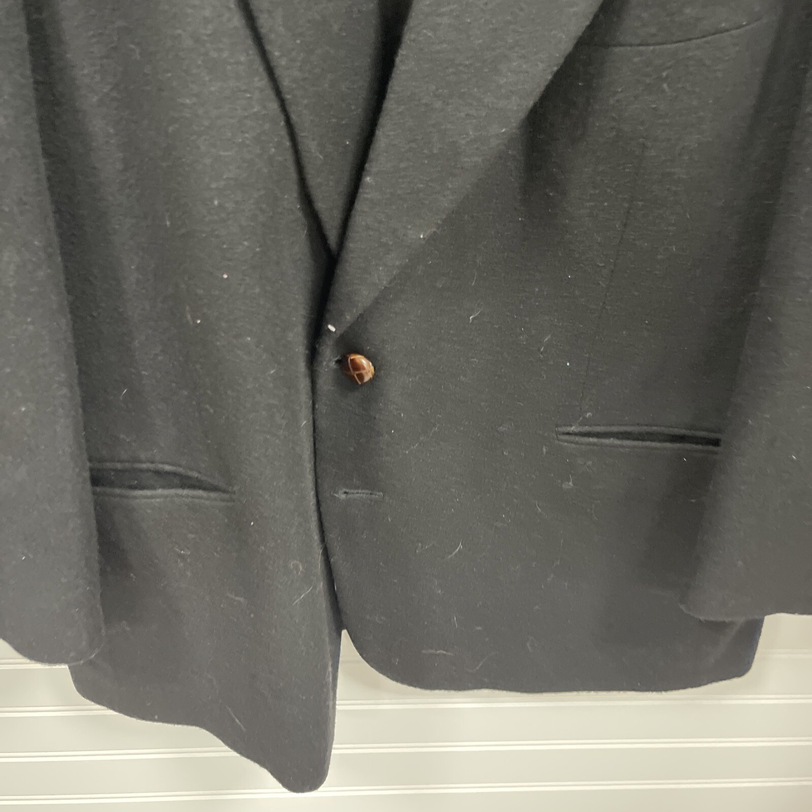 Tailors Row by Deansgate Mens 42 Black Camel Hair Two Button Sport Coat