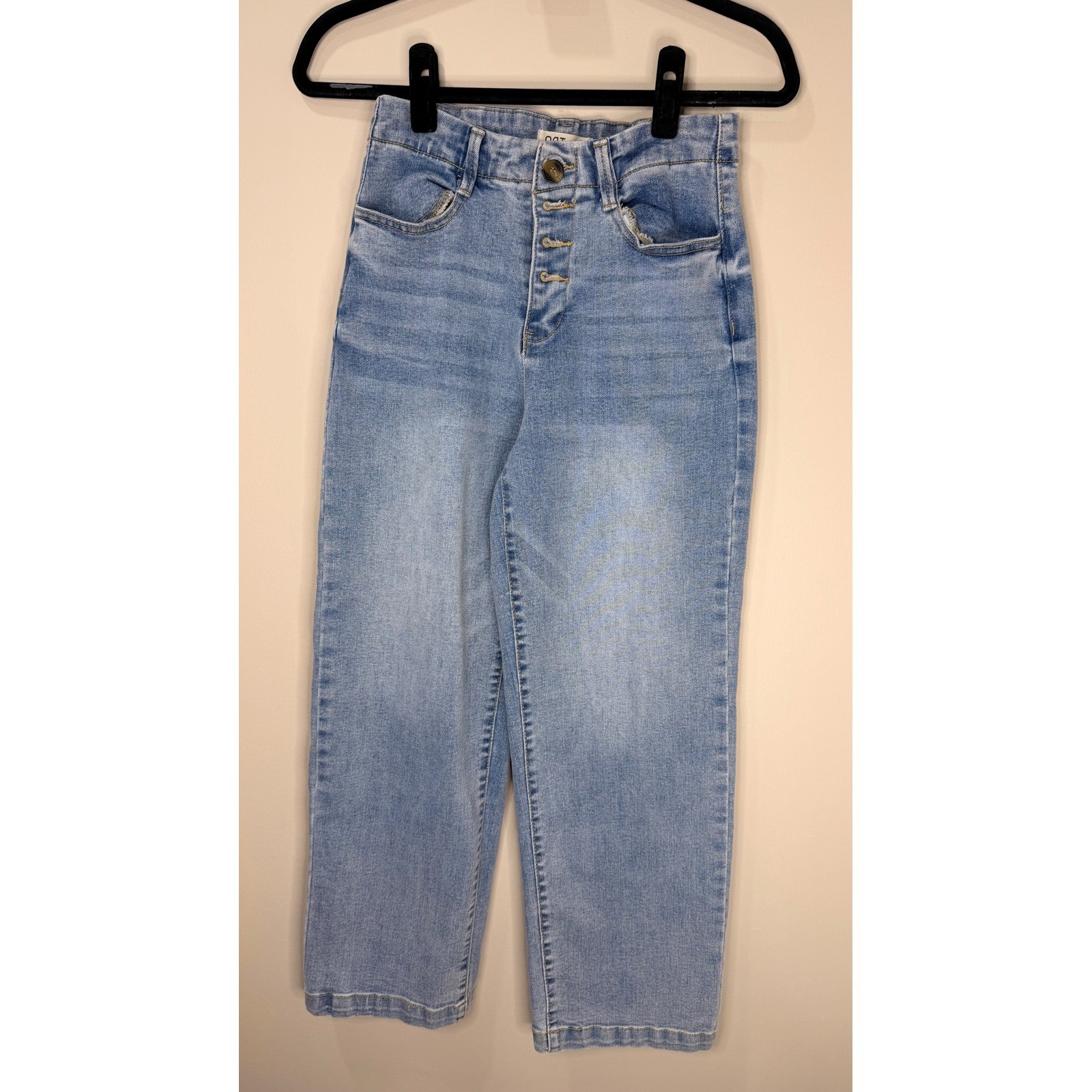 #158 OAT NEW YORK Wide Leg Jeans Sz. 2 waist: 26″ rise: 11″ I: 26.5″ High Rise