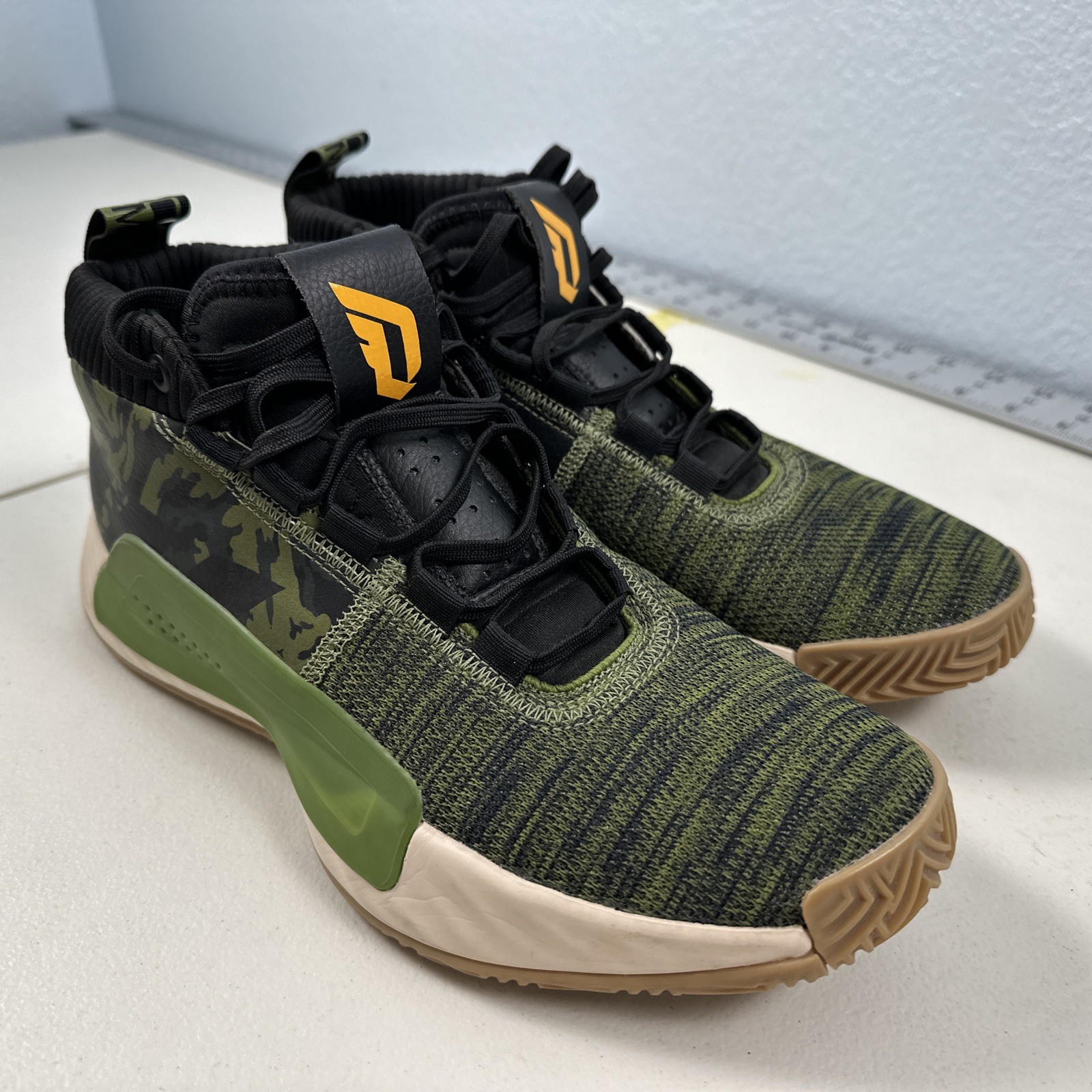 Adidas Dame 5 “Tech Olive” EF0503 Men’s Size 8 Basketball Shoes Camo RARE