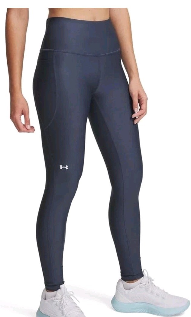 Women’s Med Under Armour High Rise No-slip Waistband Leggings 1365336 Blue Gry