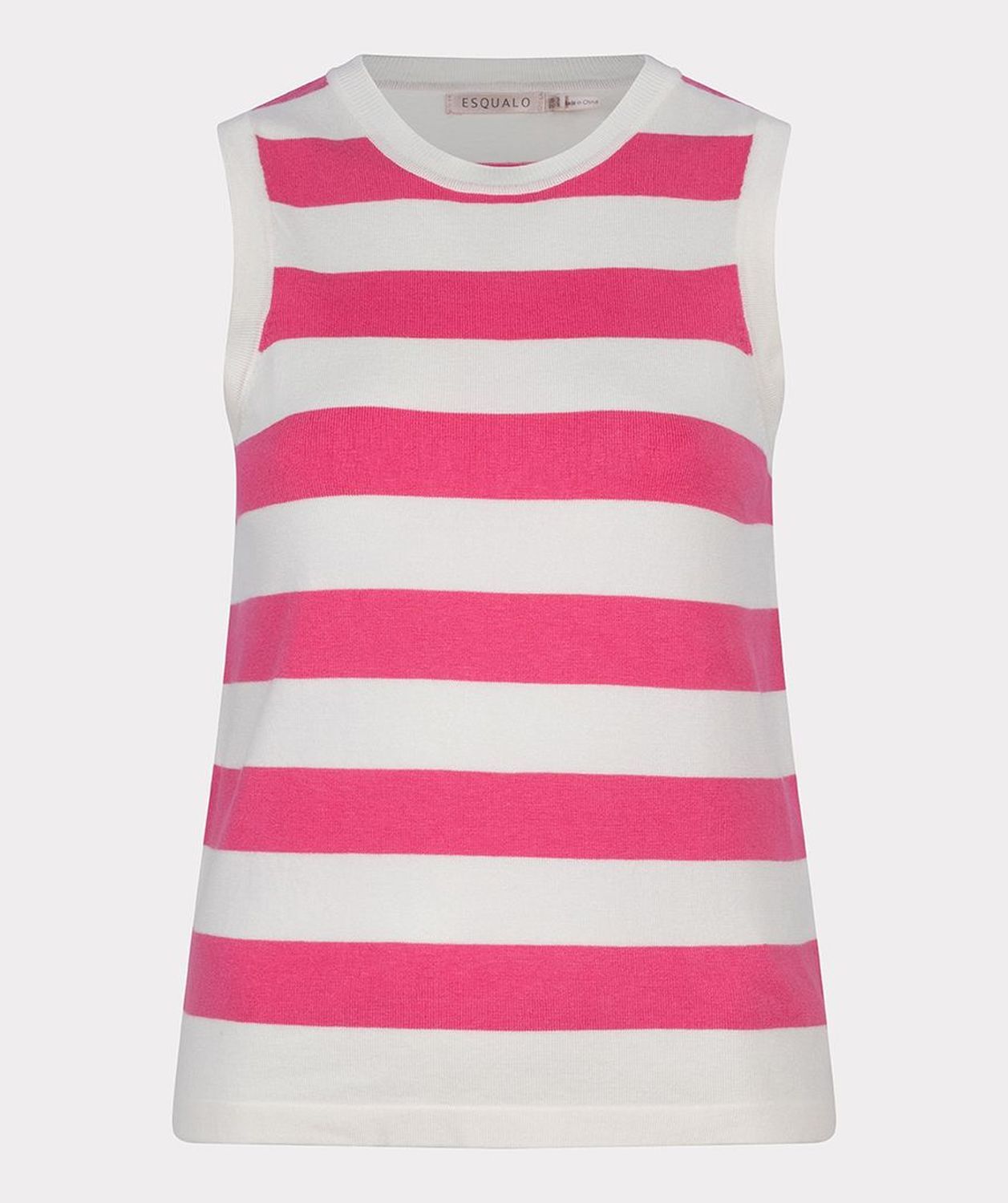Esqualo Striped Top Off White/Magenta
