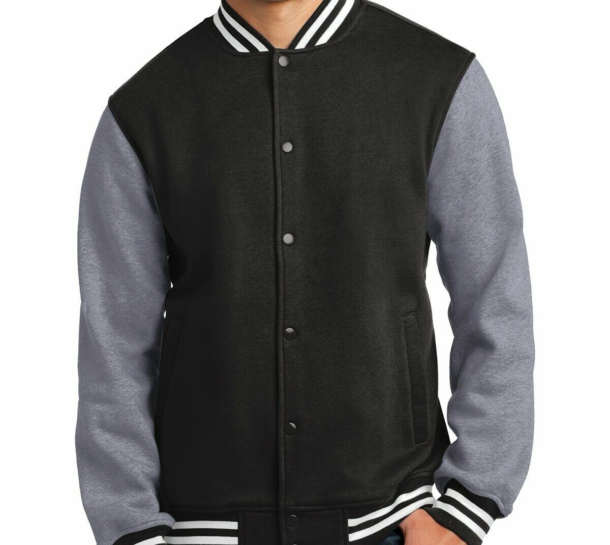 Sport-Tek® Mens Fleece Letterman Jacket ST270 Size XS to 2XL