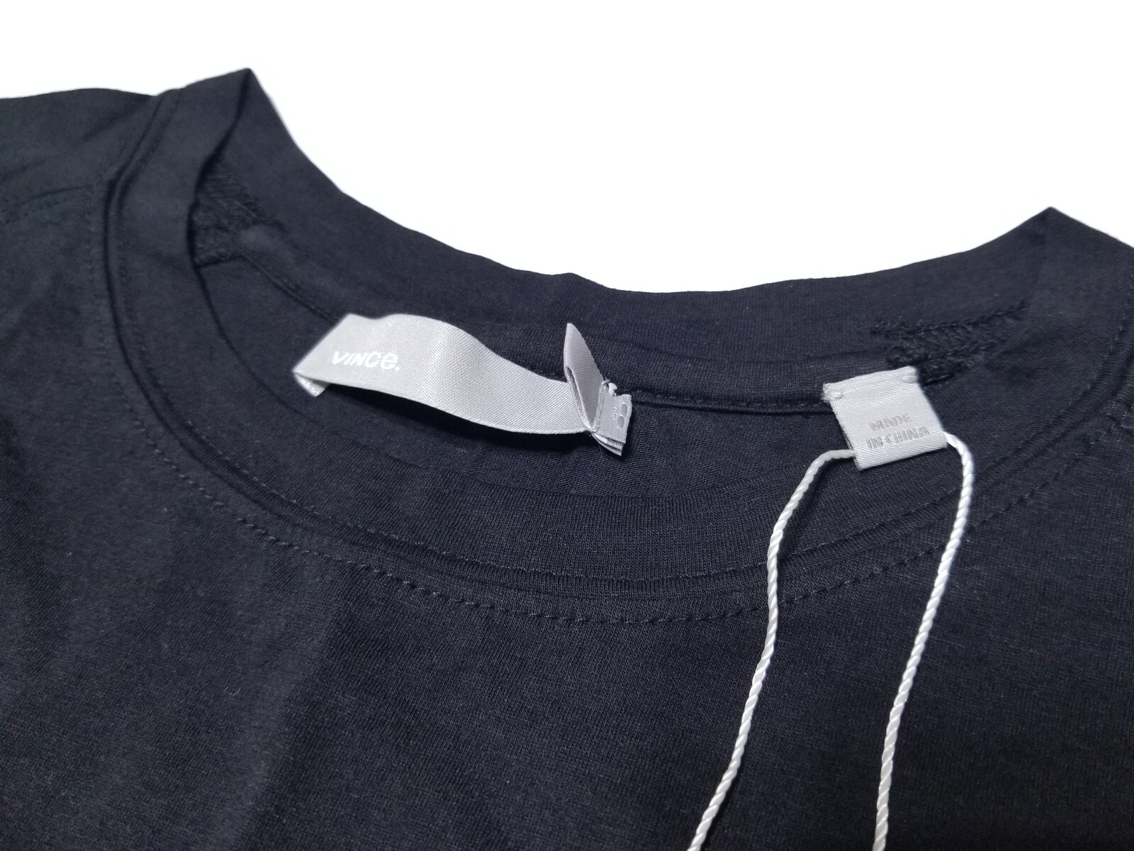 NWT Vince Cotton Cashmere Blend Raglan Sleeve Tee Shirt in Black Size XS, S $185