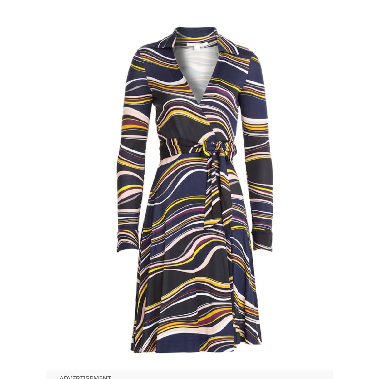 *VINTAGE* DIANE von FURSTENBURG Classic Silk Jersey Abstract Print Wrap Dress 2