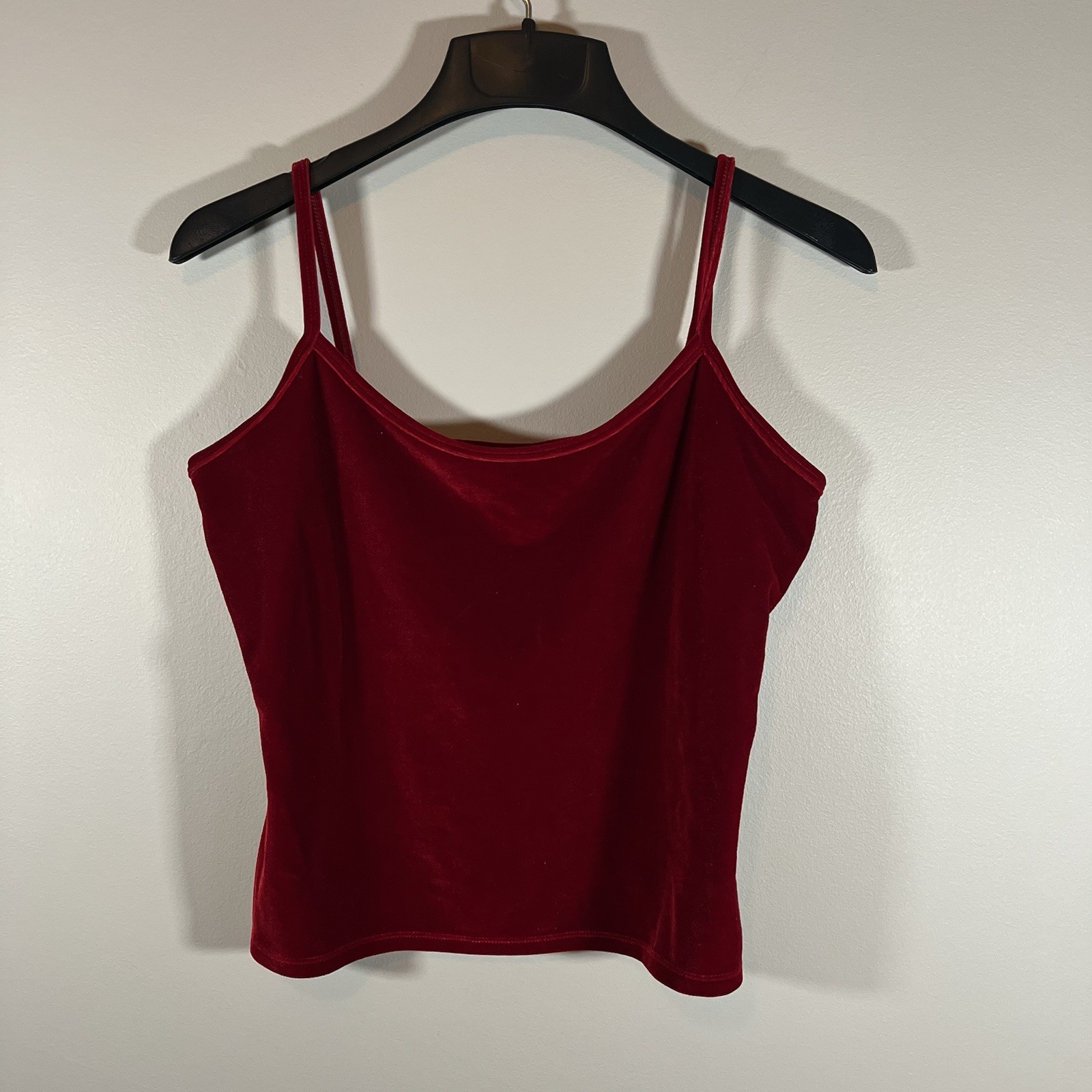 Y2K Goth Vampire Whimsigoth Grunge Punk Velvet Red Cami Top Tank XL
