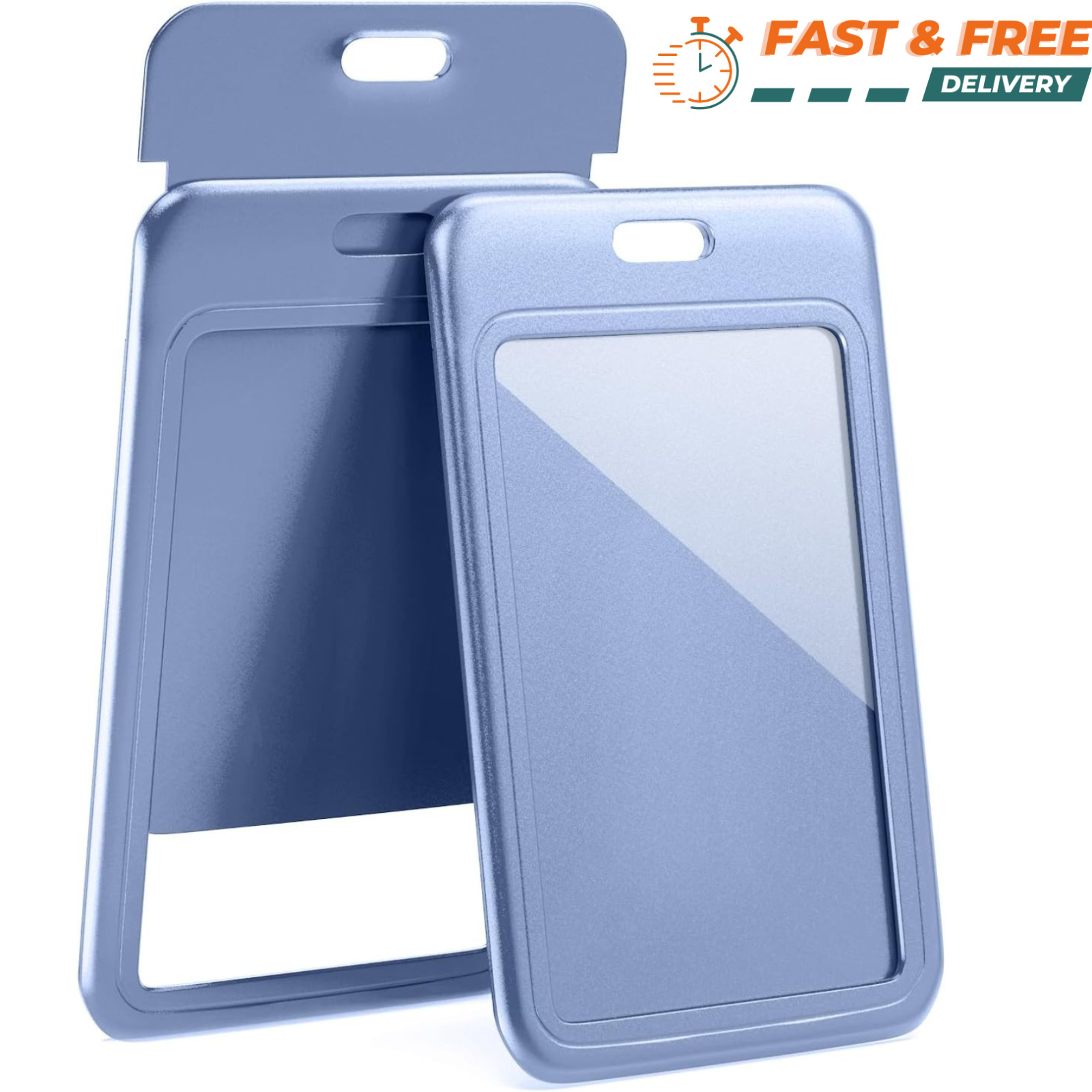 2pcs ID Badge Holder Vertical Card Holder Heavy Duty for Work Key Card Men Women