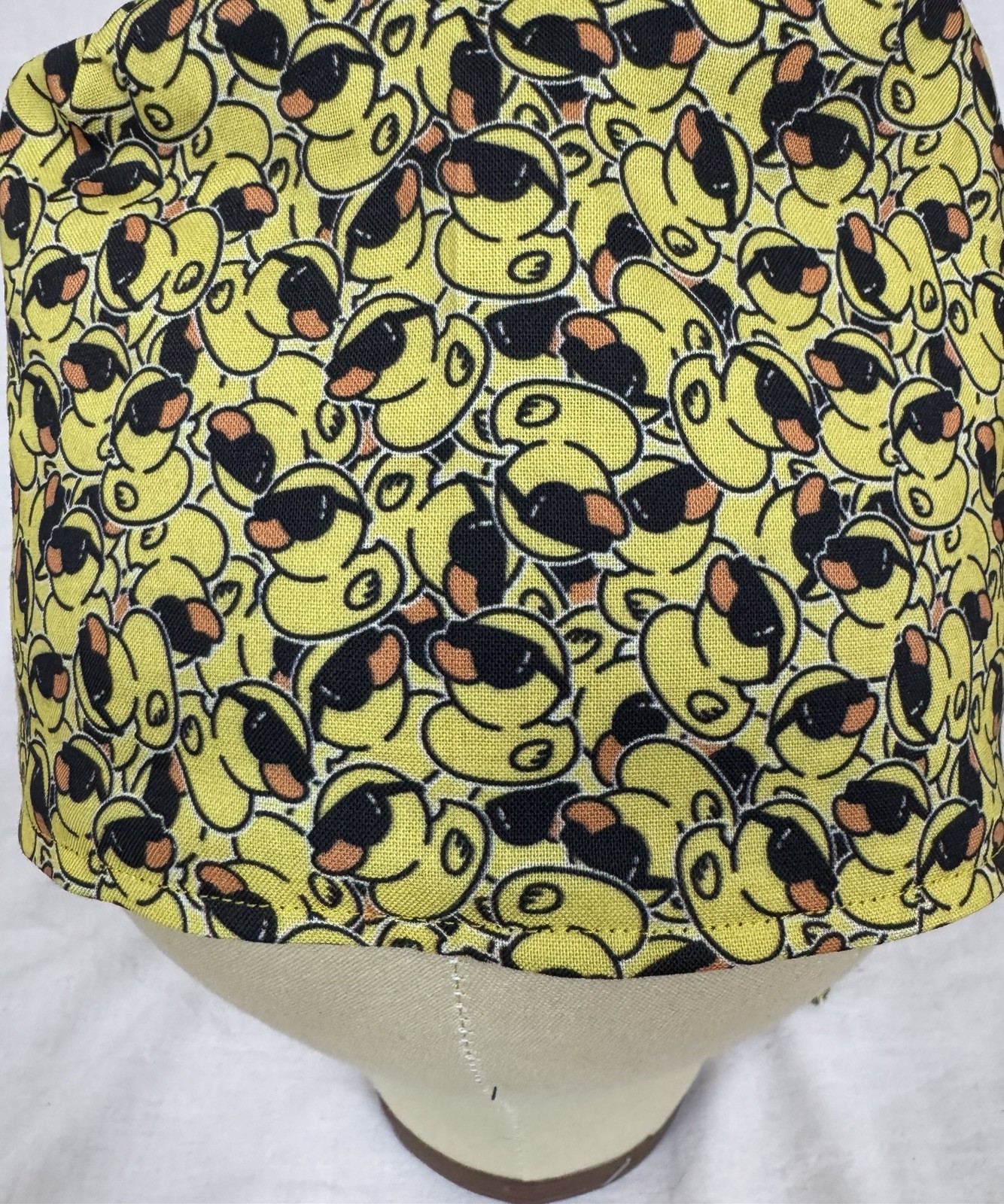 Men/Women Surgical Scrub Cap Lined Yellow Duck 100% Cotton