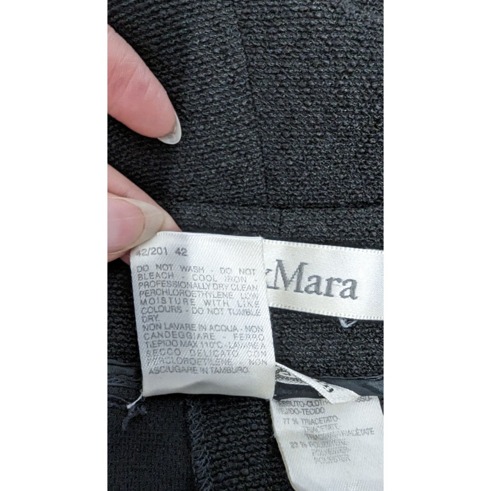 MAX MARA Size 8 Pants Bootcut Casual Work Button Zip Fly Seam Pockets