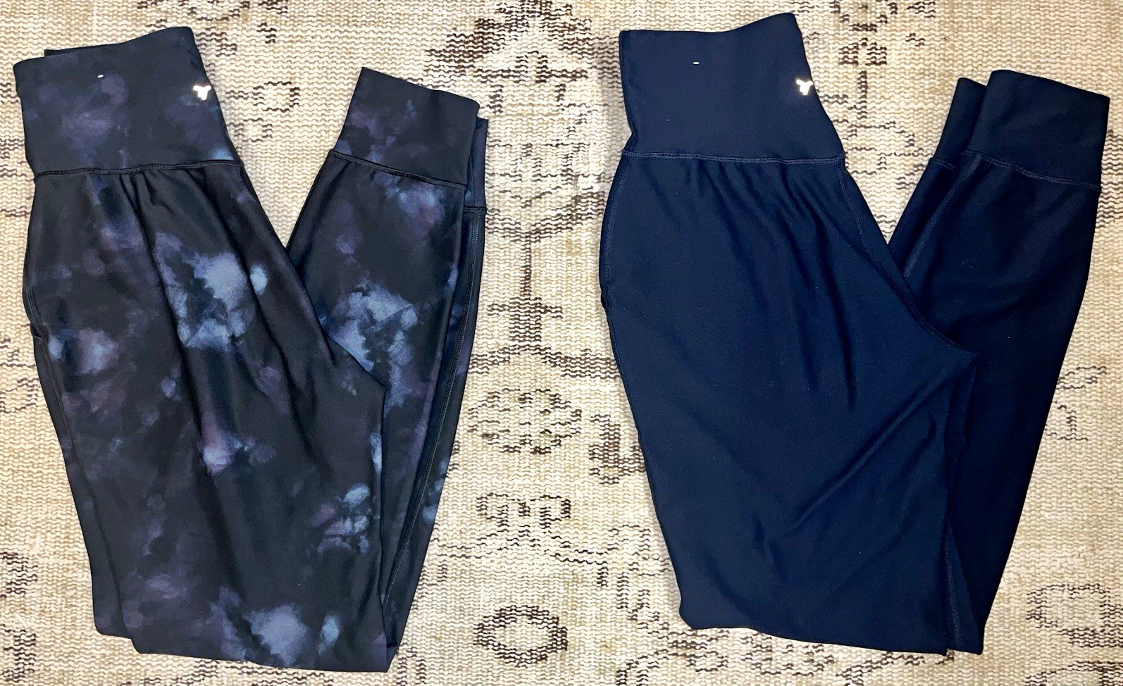 LOT of 2- Old Navy – High Rise Jogger Pants Navy & Navy Tie Dye – Sz:S Tall