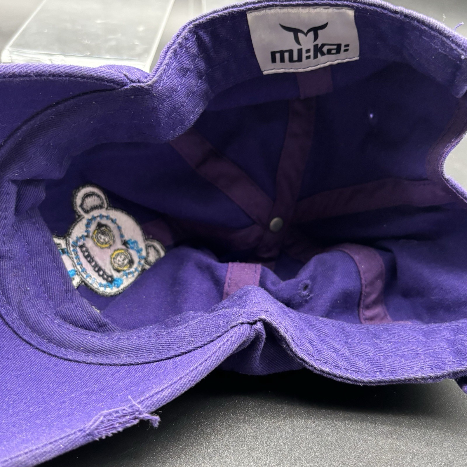 Muka The Original Brand Distressed Purple Hat Cap Monkey Street Wear One Size