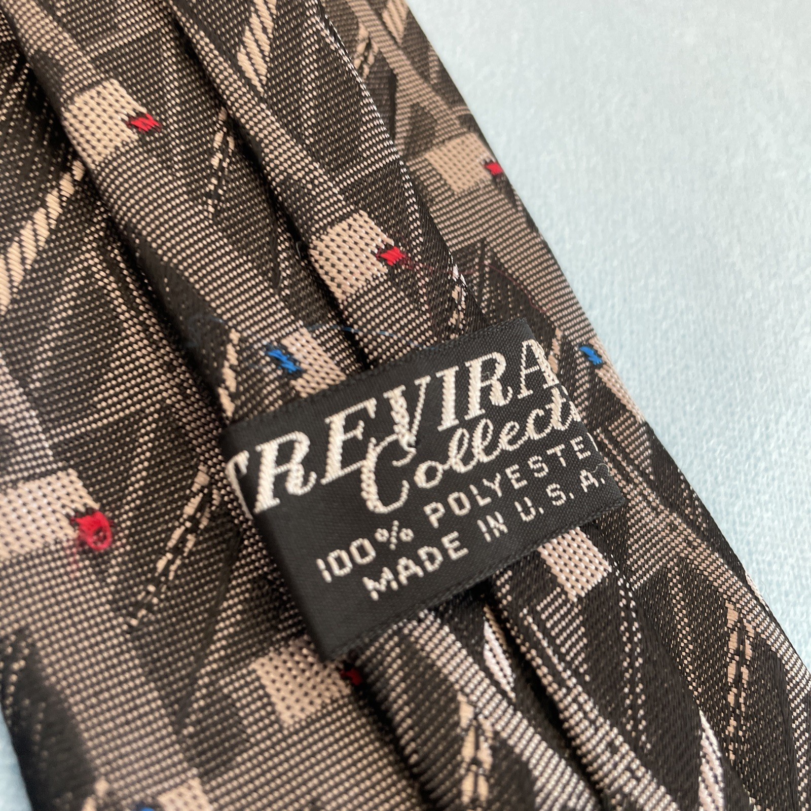 TREVIRA Collection Vintage 90s Cybergoth Made USA Tie Gray Steel Punk 3″ 58″
