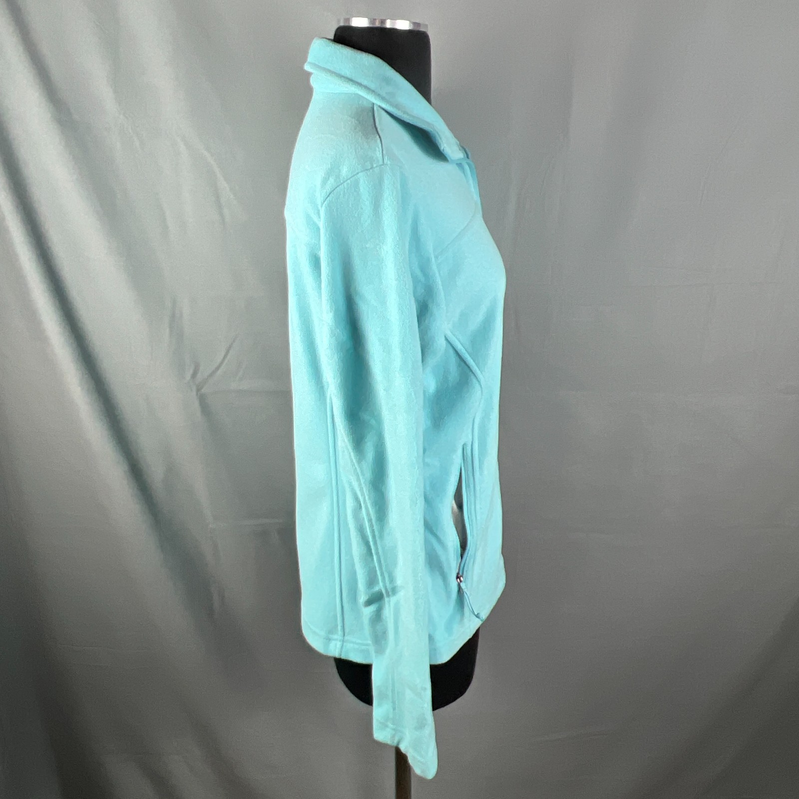 Columbia Fast Trek II Fleece Jacket Womens S Turquoise Hiking Camping Full Zip
