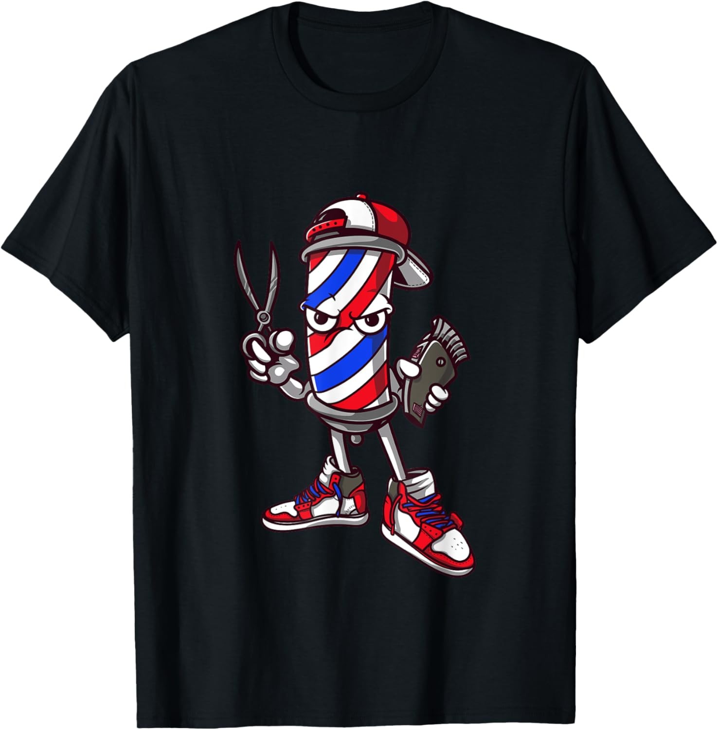 Barber Vintage Cool Outfit Hairdresser Gift Barbershop T-Shirt