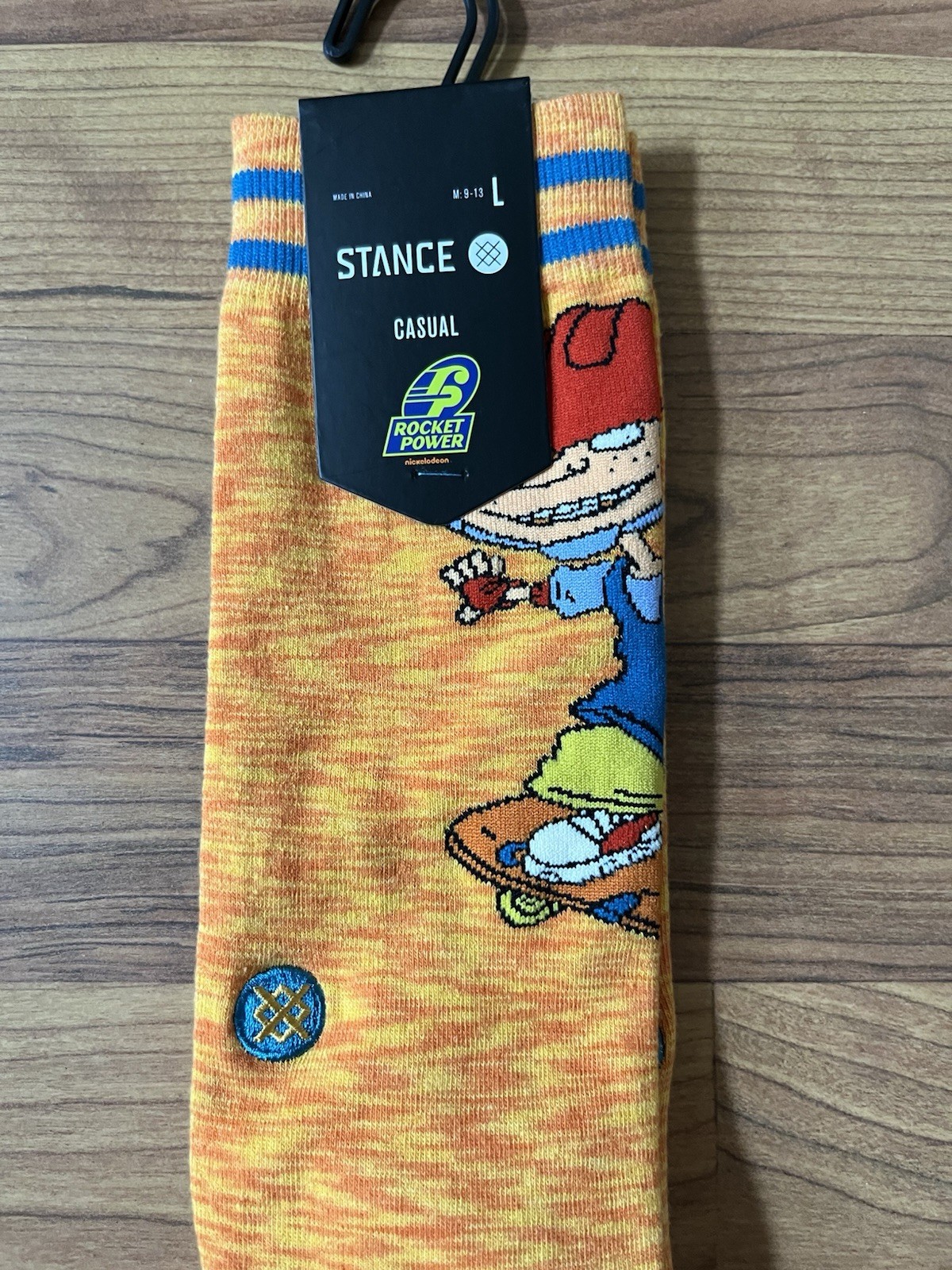 Stance X Rocket Power Sam And Twister Orange Crew Socks Brand New Size Large.