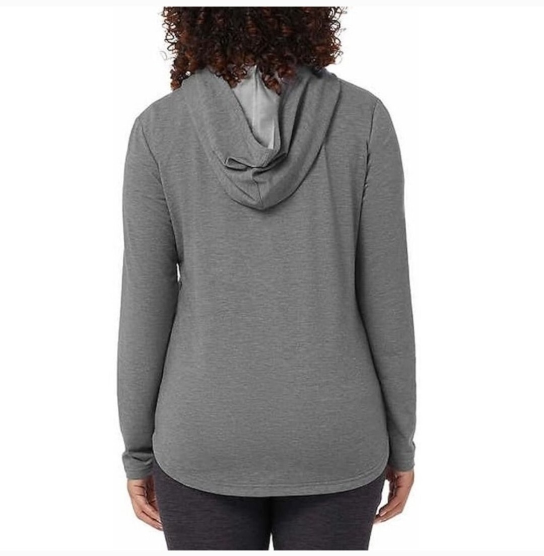2-pk 32 Degrees Lightweight Full Zip UPF Lightweight Stretch Hoodie Gray Purple