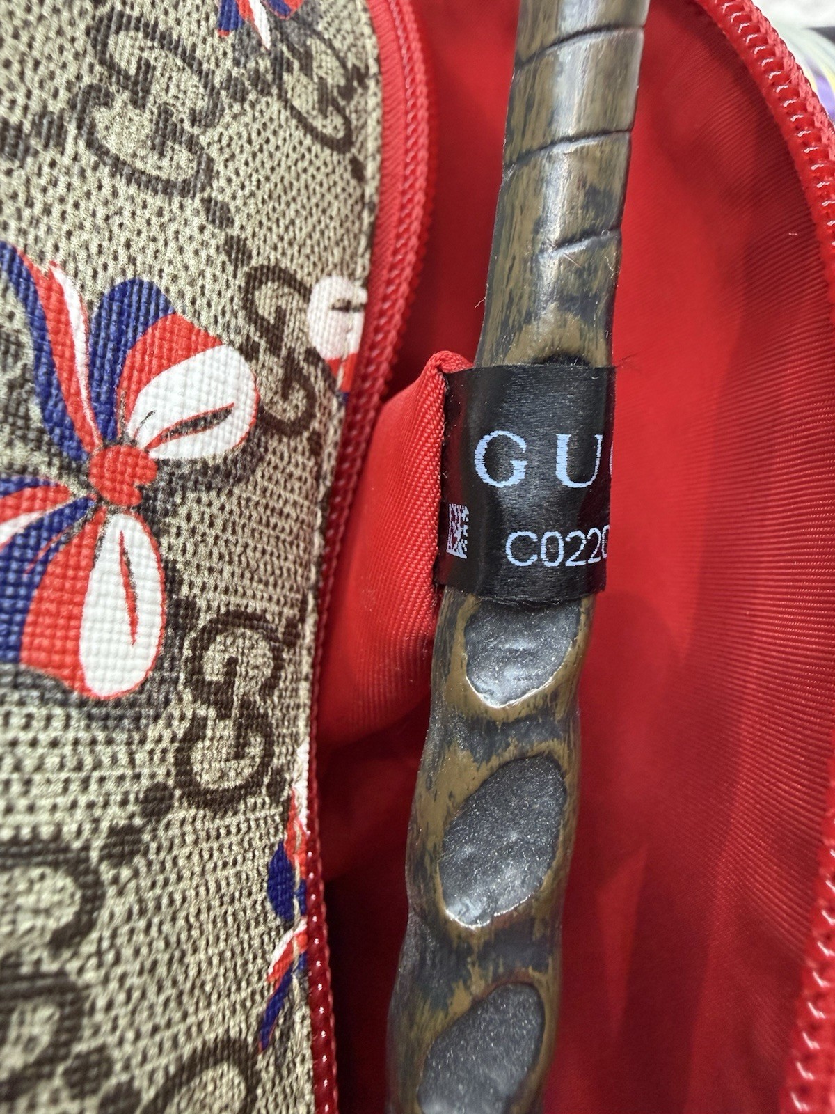 Authentic GUCCI Kids GG Supreme Bow Print Canvas B