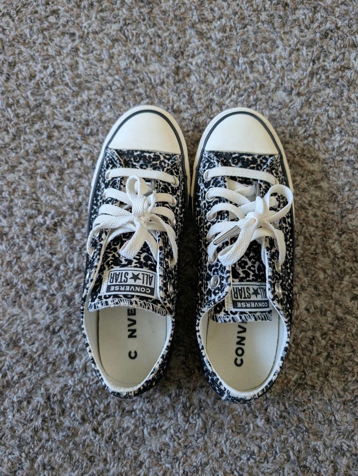 Converse CTAS Sneaker Low Ox Unisex Snow Leopard Flocked Canvas Men 5 Women 7