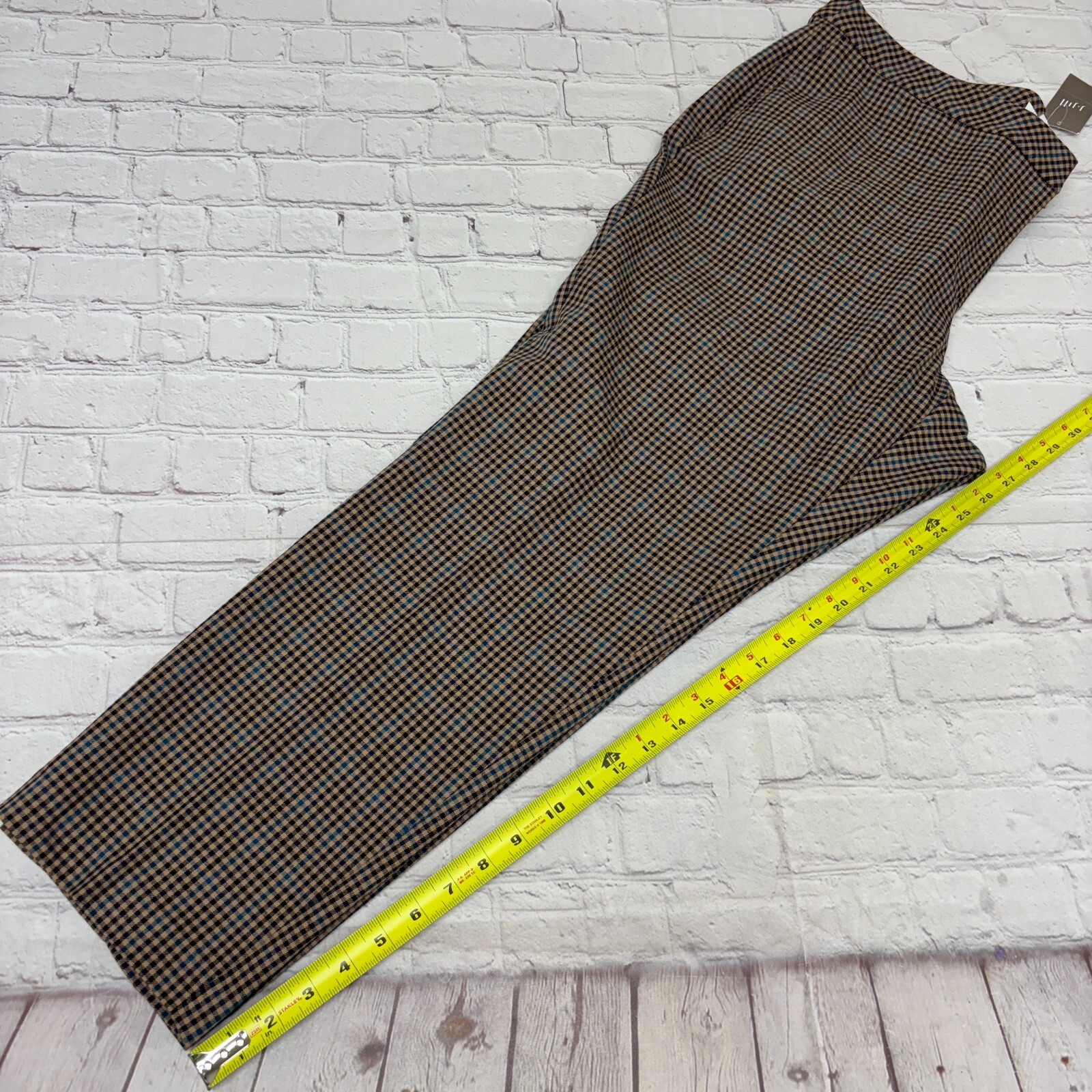 NWT J Jill Women Premium Bi-Stretch Dress Pants Size 18W Gingham Ankle C002 -2