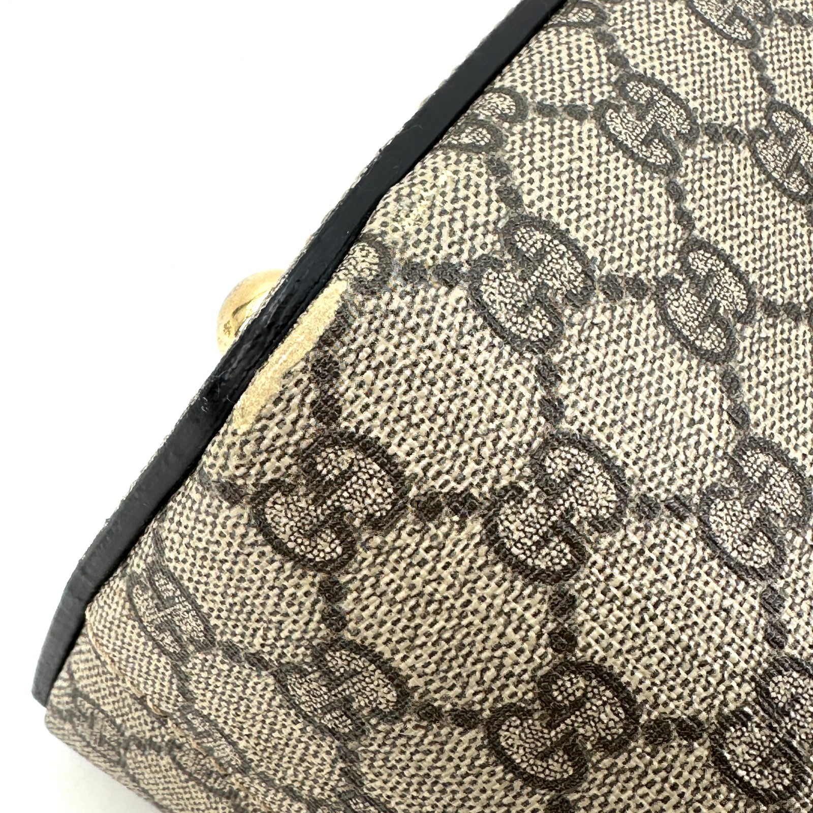 Gucci GG Supreme Monogram 2 Way Purse Bag Tote Pink