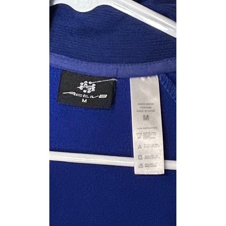 Active Blue Athletic Track Jacket Full Zip Mock Neck Women’s Size Medium