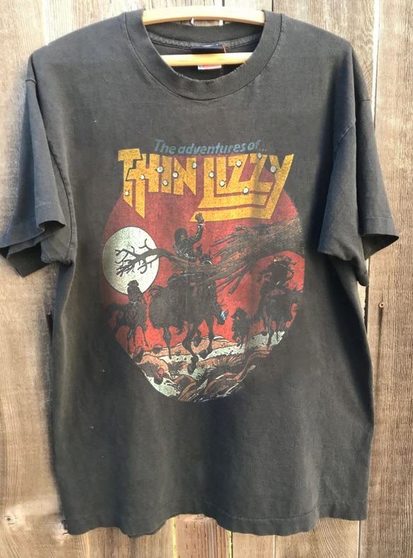 1981 Thin Lizzy The Adventures Of Thin Lizzy Charcoal Unisex T shirt KH18040