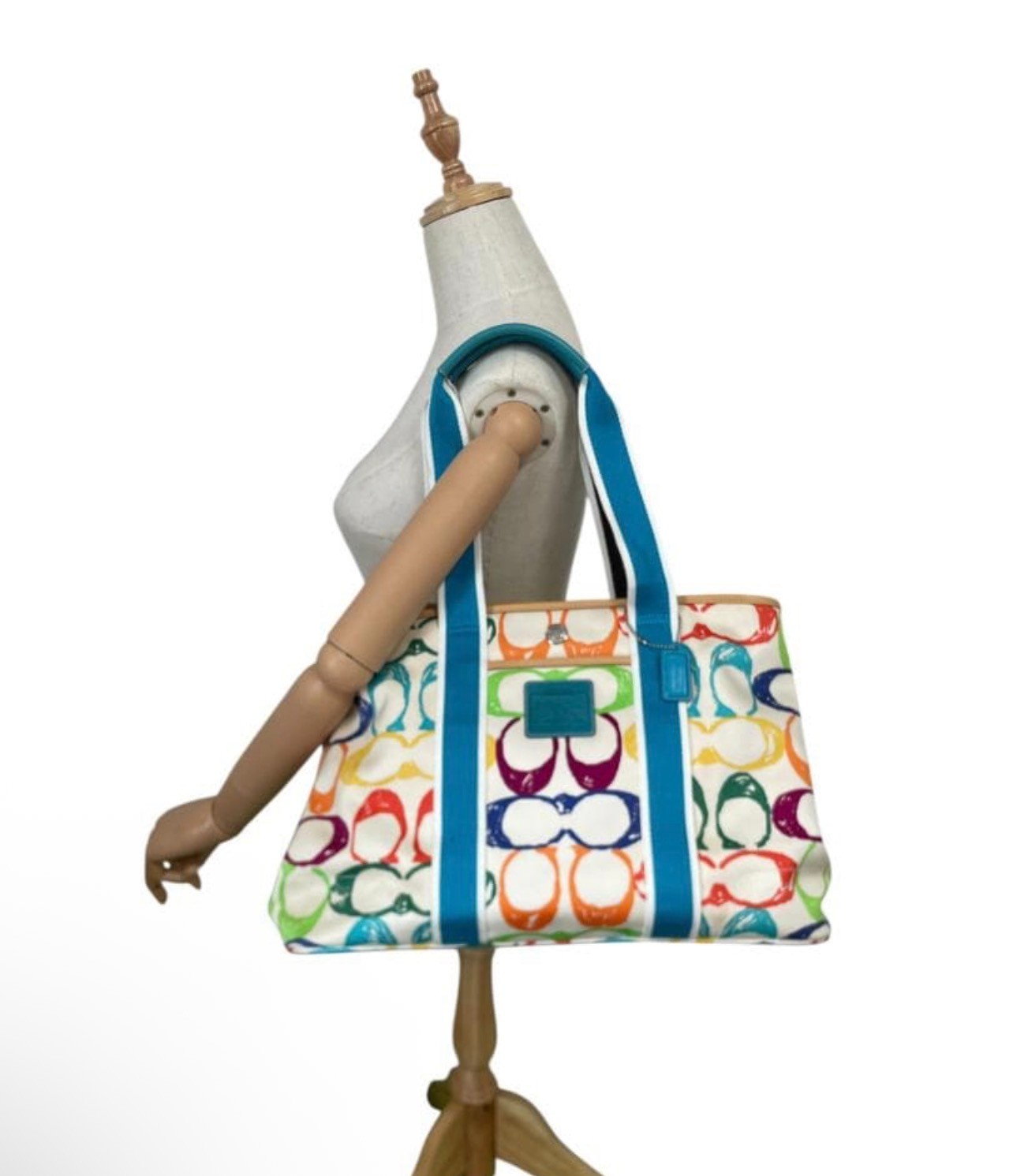 COACH Poppy Signature Tote Bag Multi