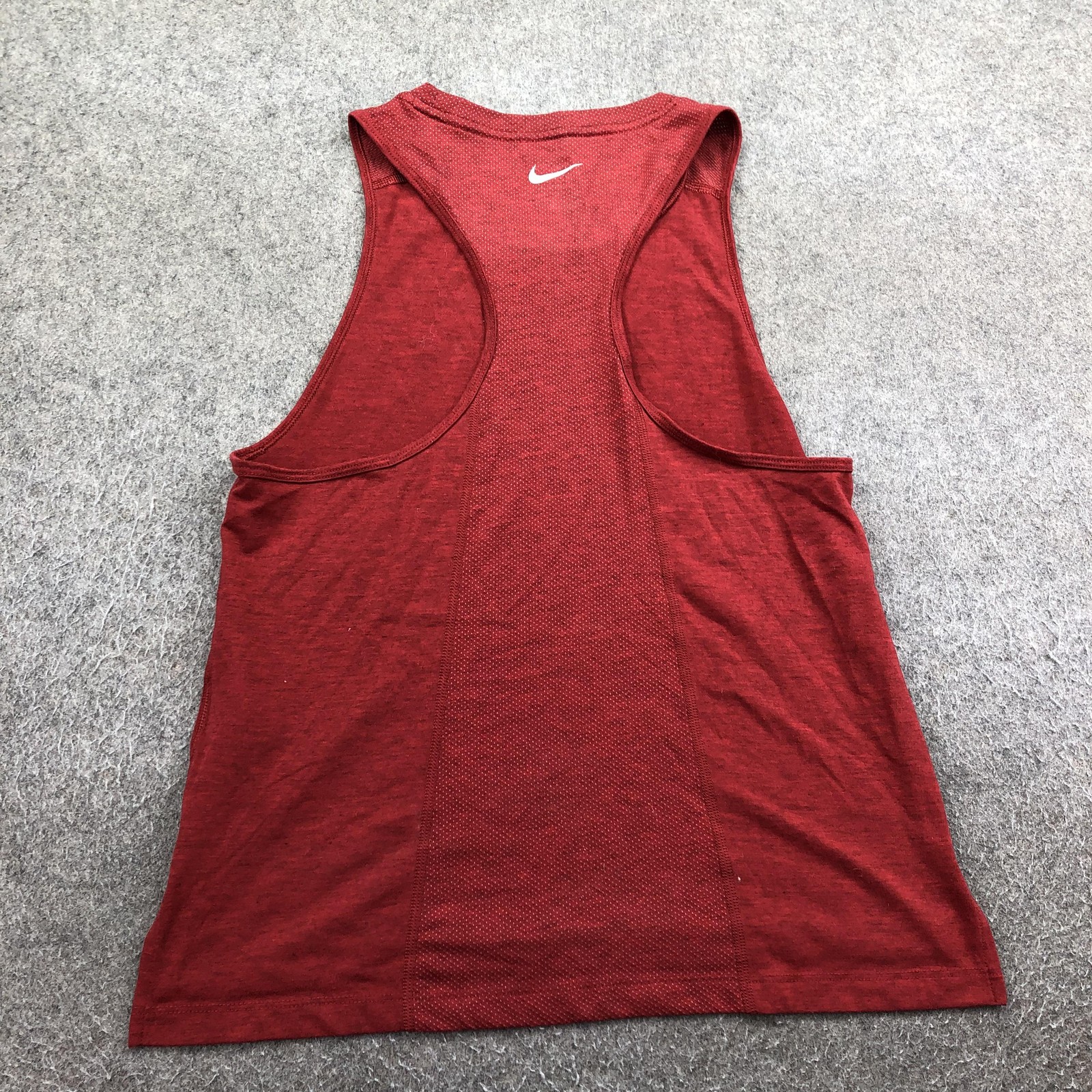 Nike Tank Top Mens Small Red Dri-FIT Sleeveless Running Gym Athletic Performance