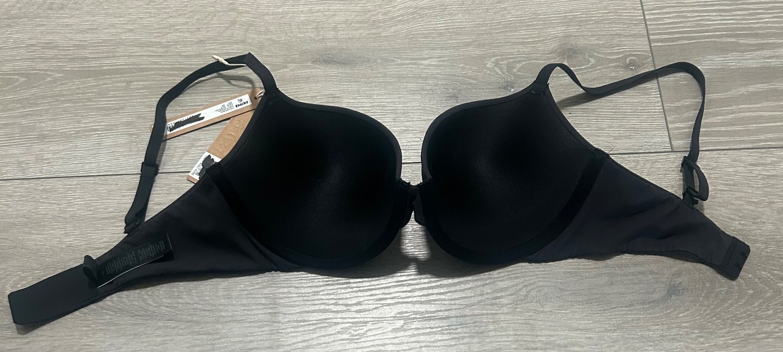 Skims New With Tags Fits Everybody Push-up Demi Bra In Color Onyx Size 32D