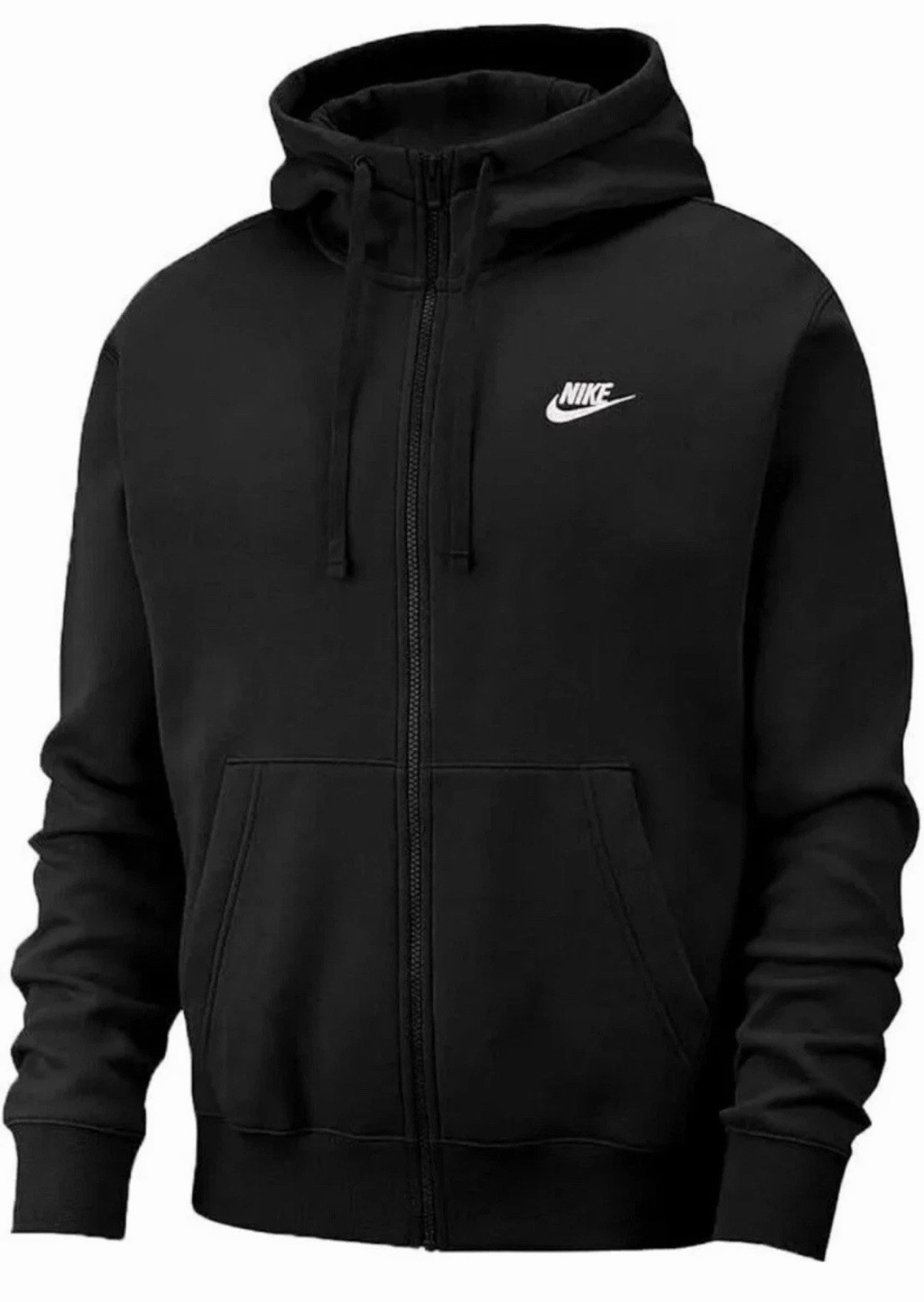 Nike Sportswear Club Men’s Full Zip Hoodie Black (BV2645-010) New ALL SIZES