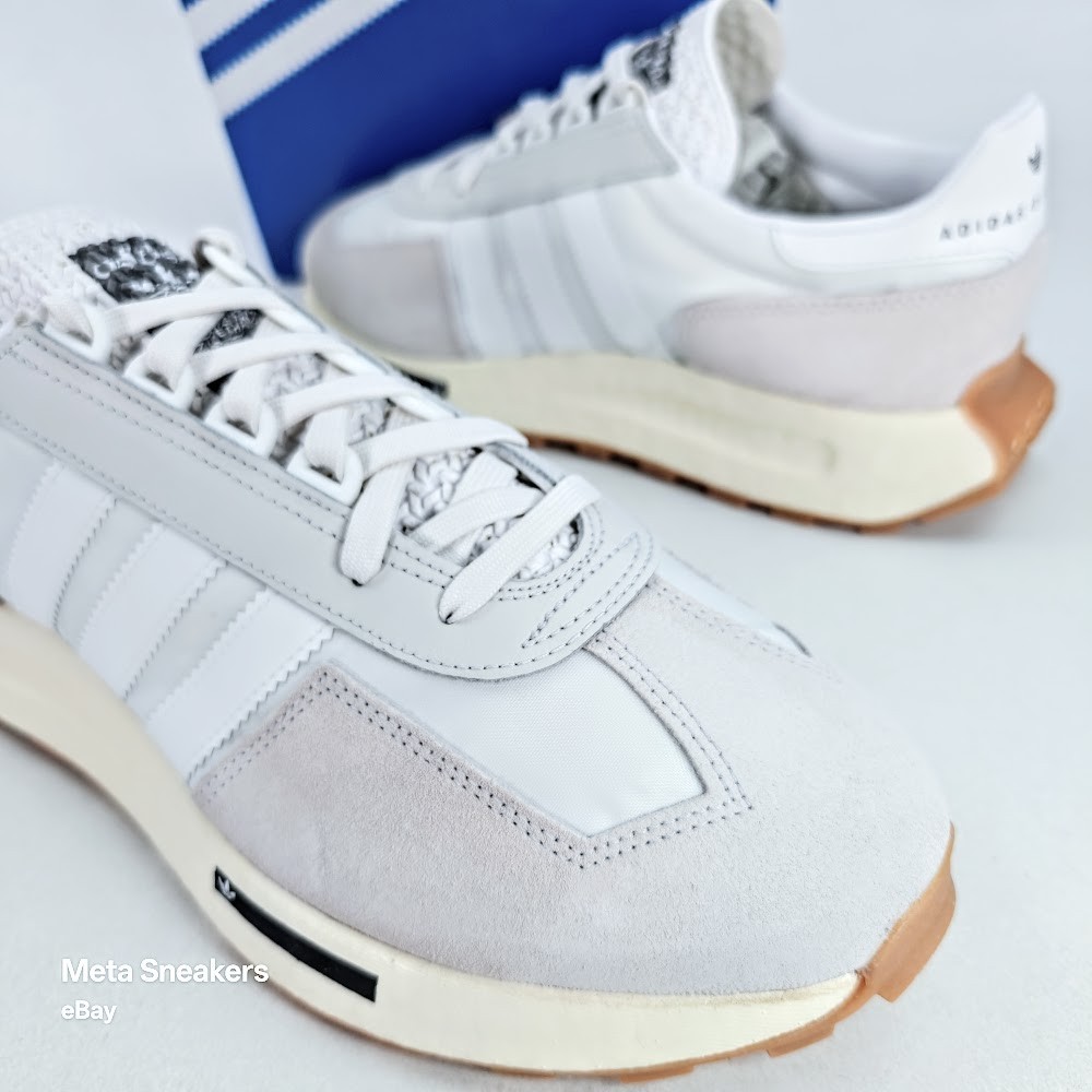 Adidas US 10 Men’s White Silver Gum Boost Retro Runner Retropy E5 H03075 New