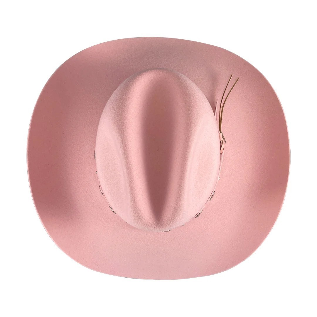 Original Tombstone 20X Western Cowboy Fur Felt Hat Denver Style – Pink