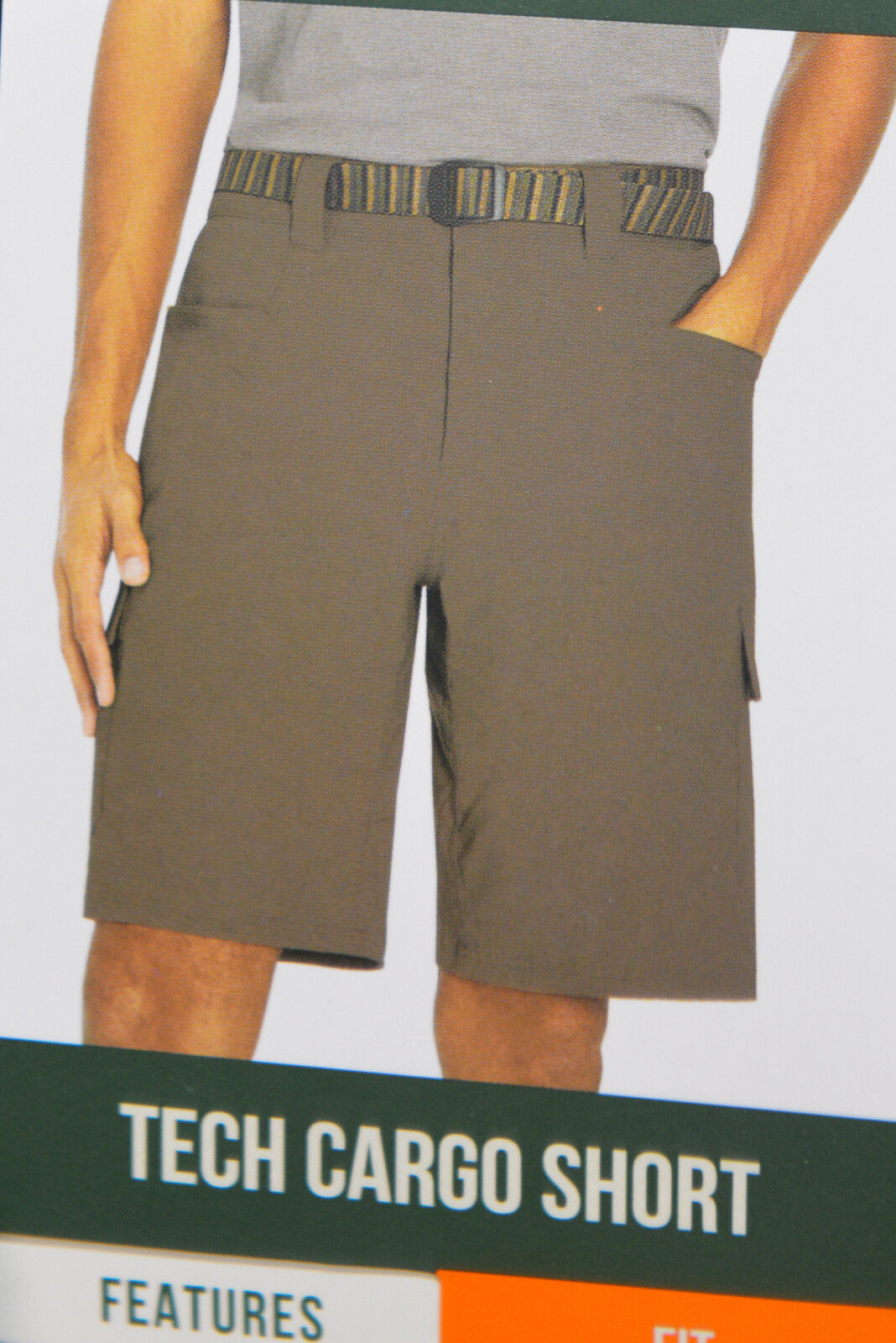Men’s Orvis Tech Cargo Shorts TAN GRAY GREEN select size 32 34 36 38 40