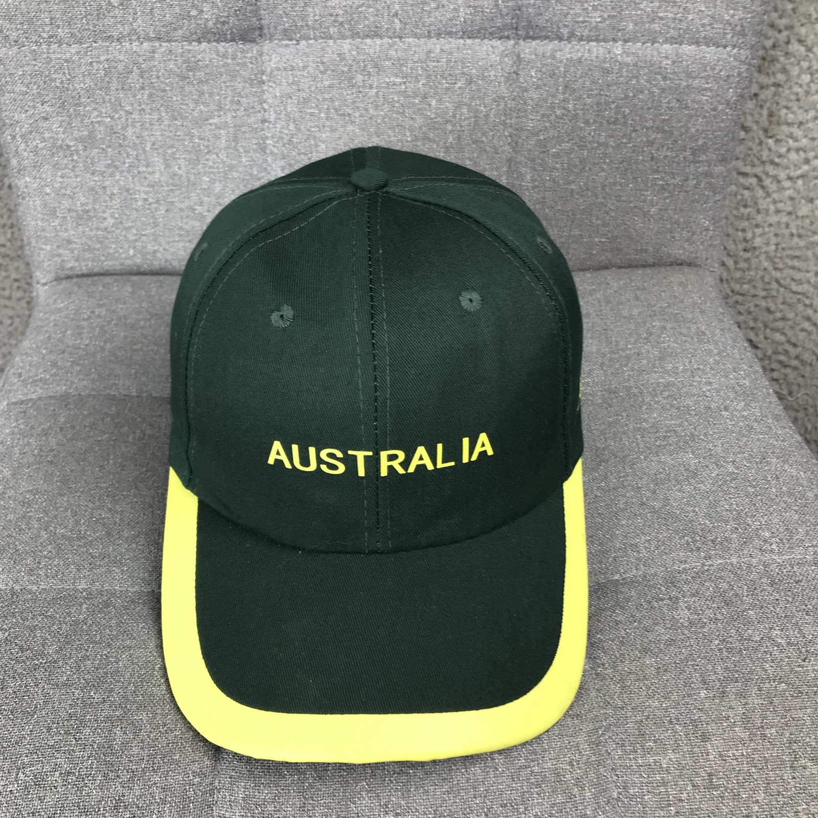 Australia Hat Cap Strap Back One Size Green Mens Kangaroo Emu Patriotic Baseball
