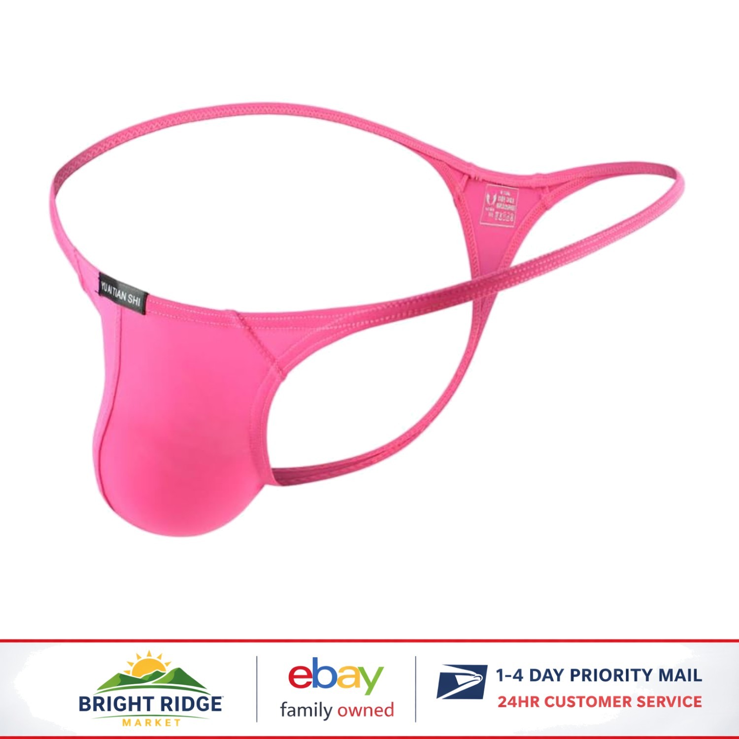 Men’s Lightweight Sexy Thong Underwear in Solid Colors, Hand Wash Recommended