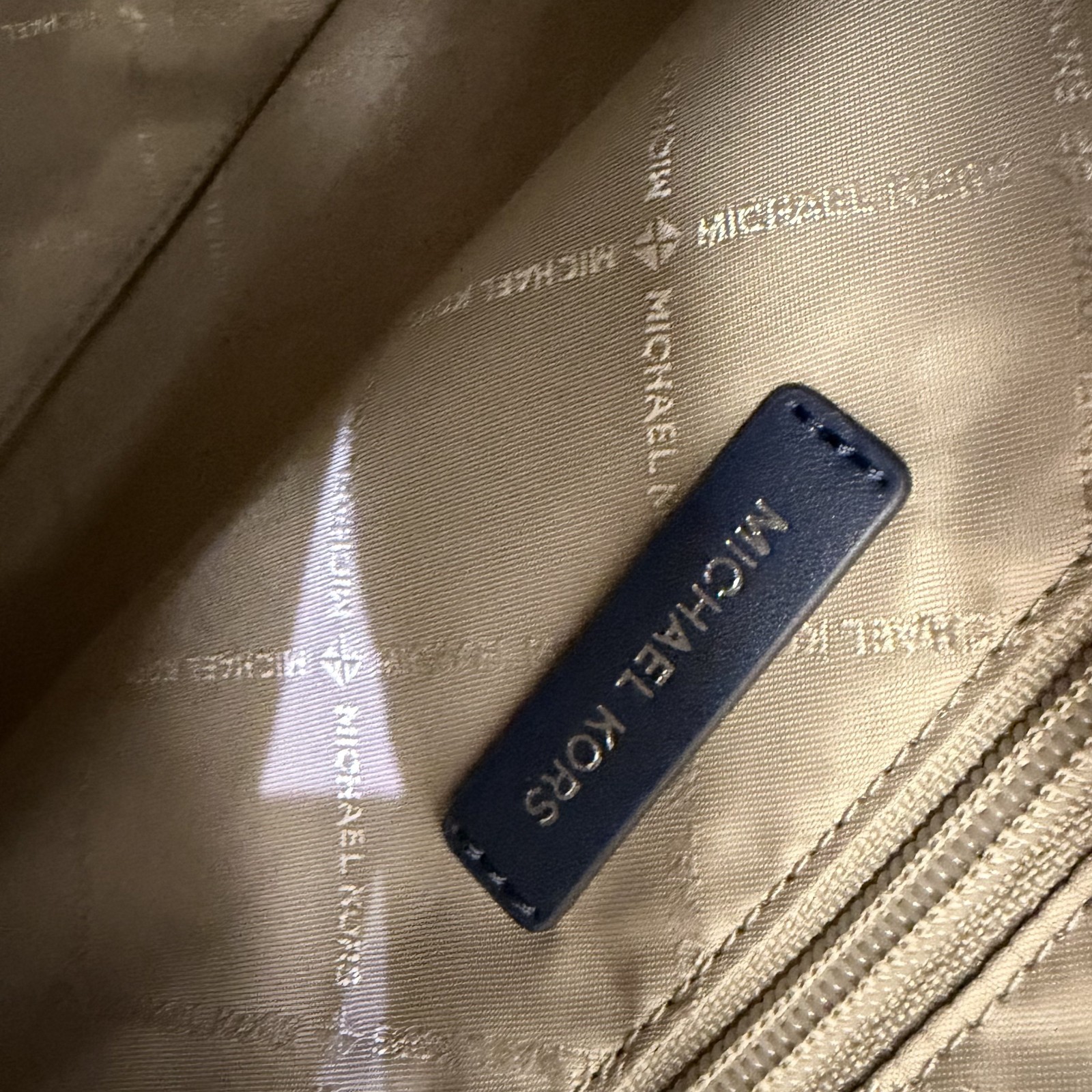 Michael Kors Set Hamilton MD Matelassé Denim Satchel Bag Denim Blue