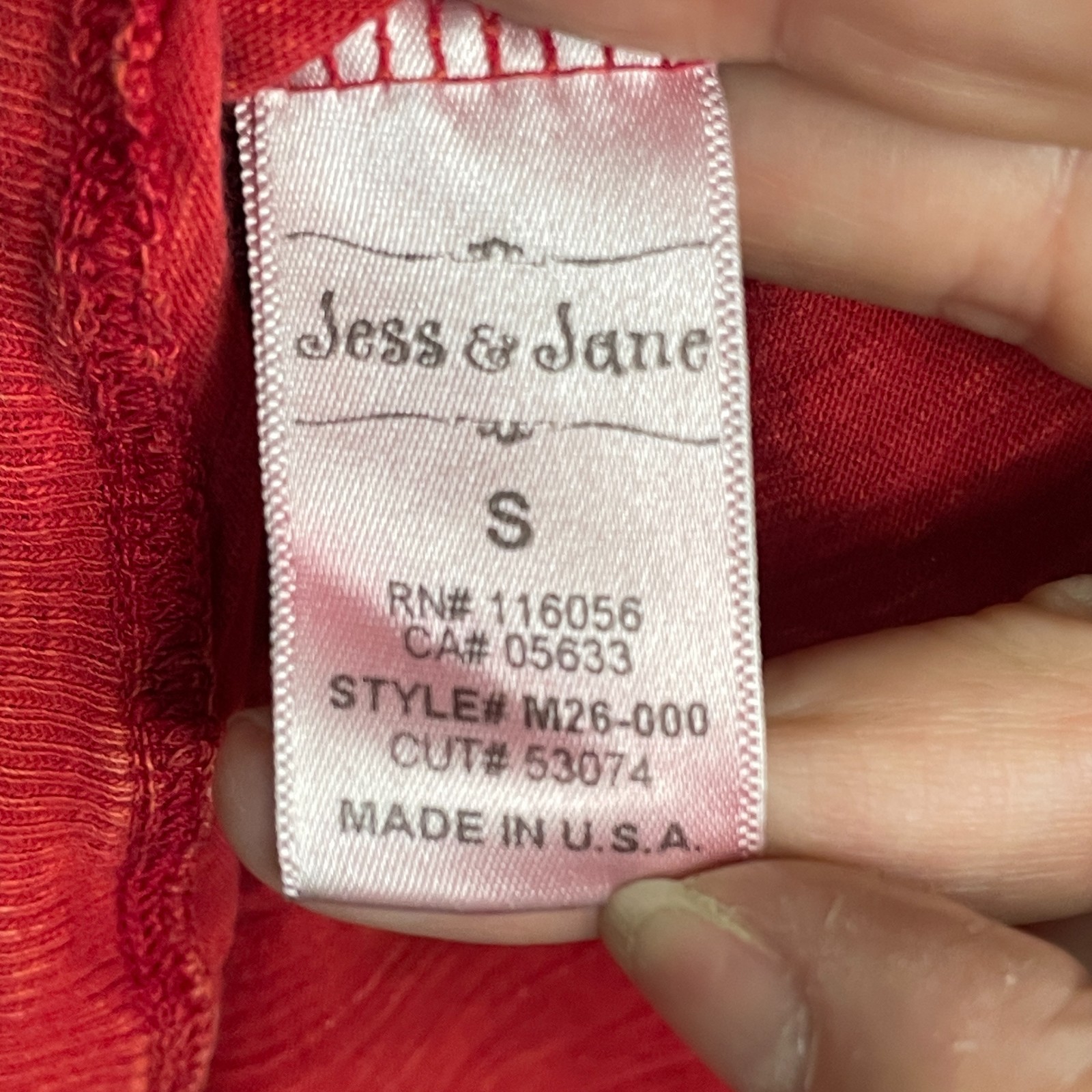 Jess and Jane Top Womens Small Red Chinese Lanterns Floral Art to Wear Blouse