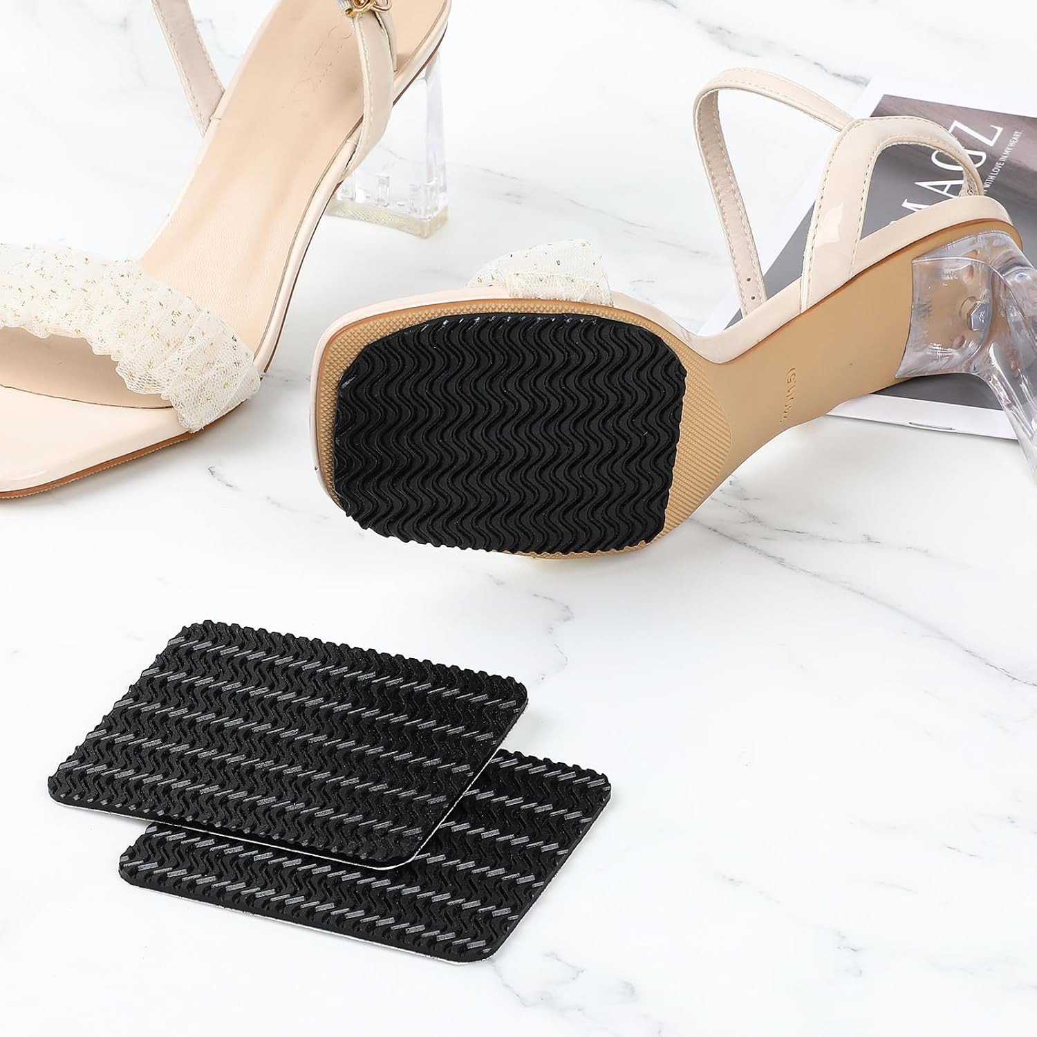 Shoe Heel Repair Kit – 4 Adhesive Pads for Cushioning & Leather Sole Repair