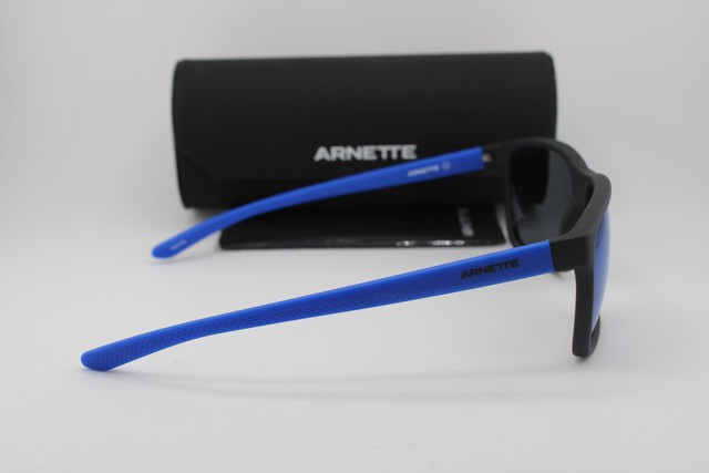 NEW ARNETTE AN 4323 287655 BLACK BLUE AUTHENTIC SUNGLASSES 59-17