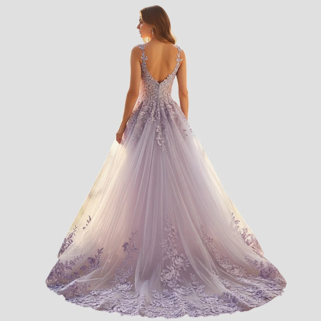 Lavender Dreamscape Ball Gown: Dance Like No One’s Watching!