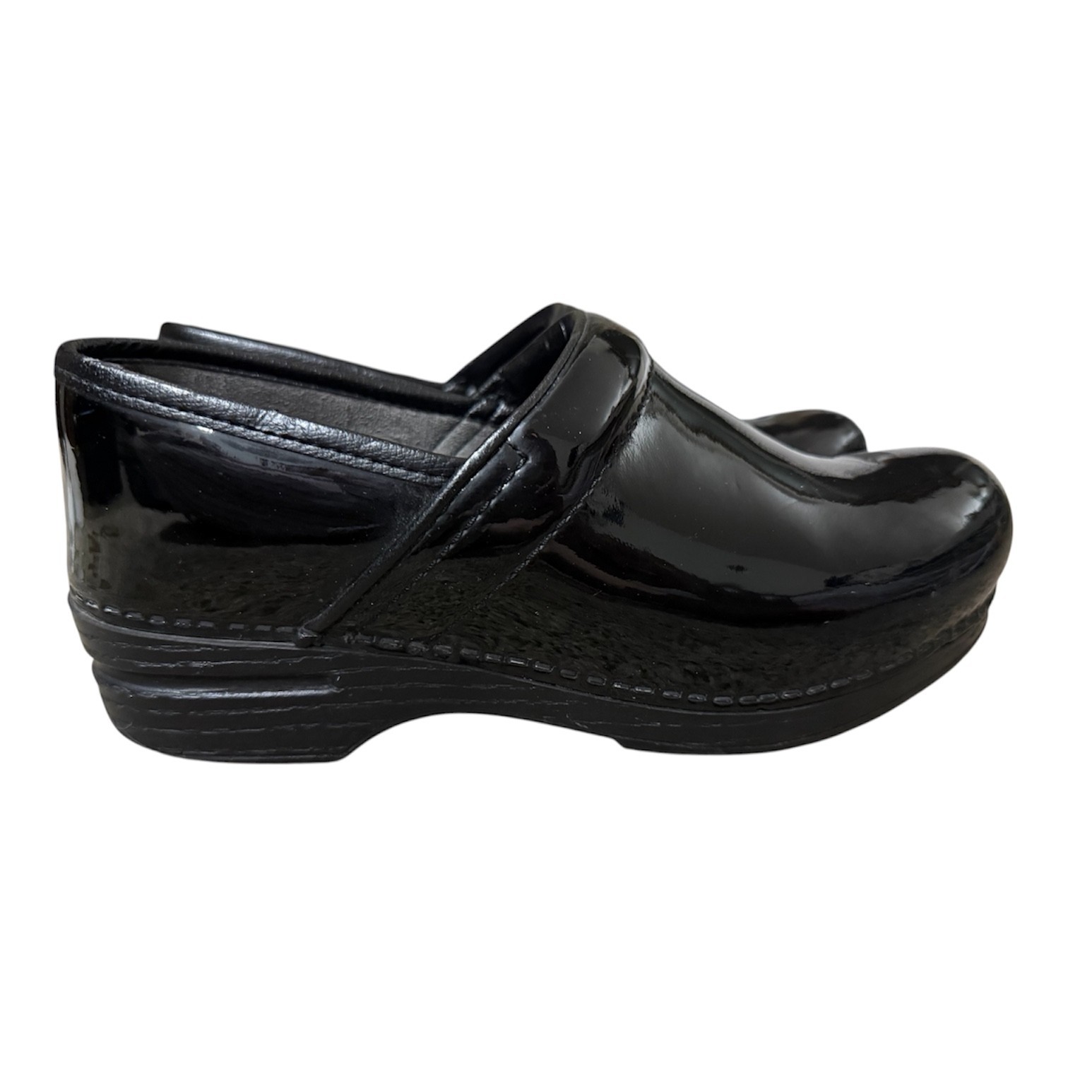 Dansko Professional Black Patent Leather Clogs Women’s Size 39 Nurse Work