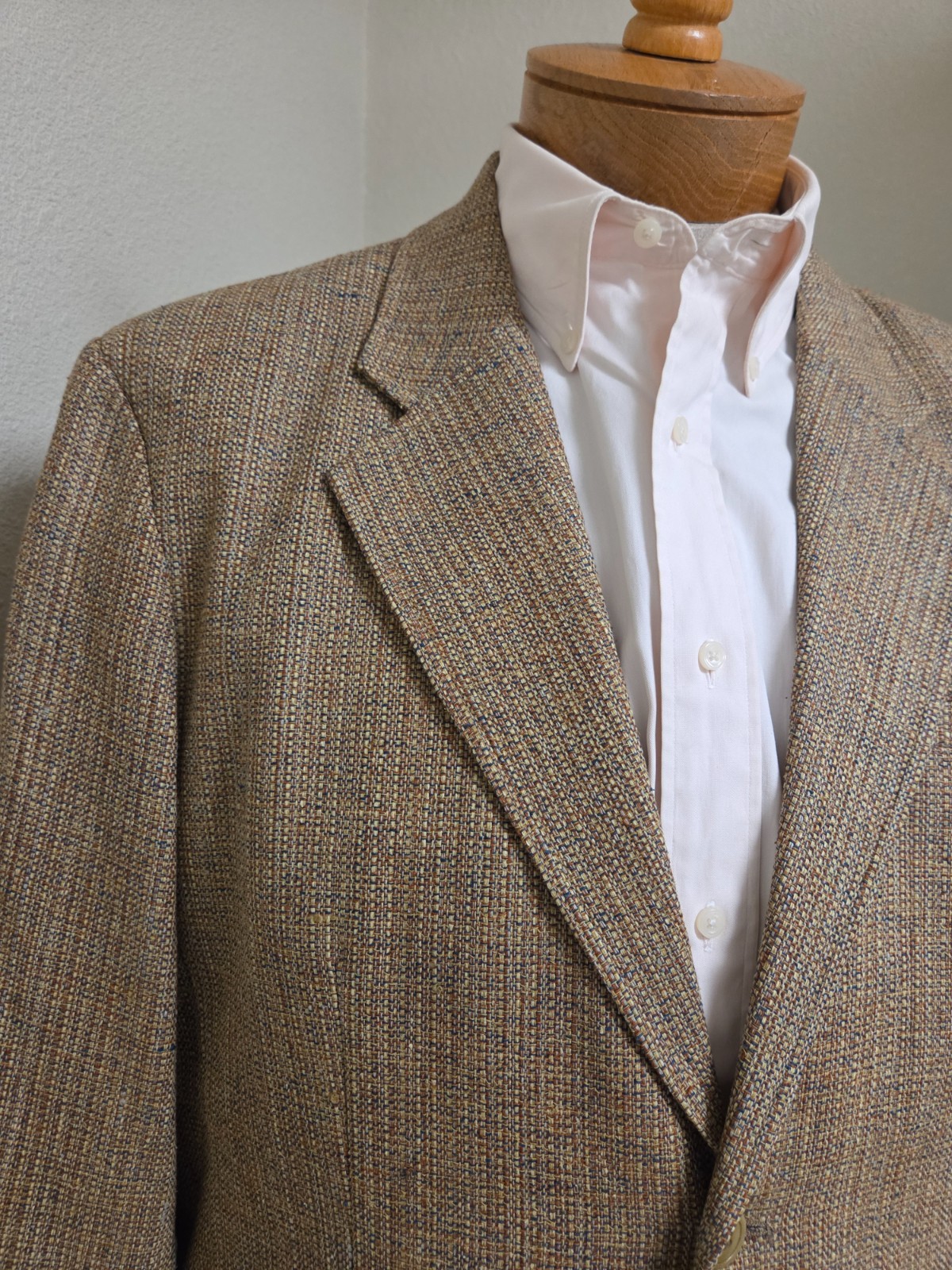 Vintage The TERRITORY AHEAD Men’s Woven Textured Silk BLAZER, Size 44S