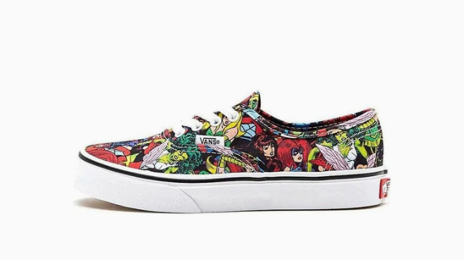 Sz 7 – Kid’s Vans Marvel x Authentic (TD) ‘Superhero’ VN0A38E8U41
